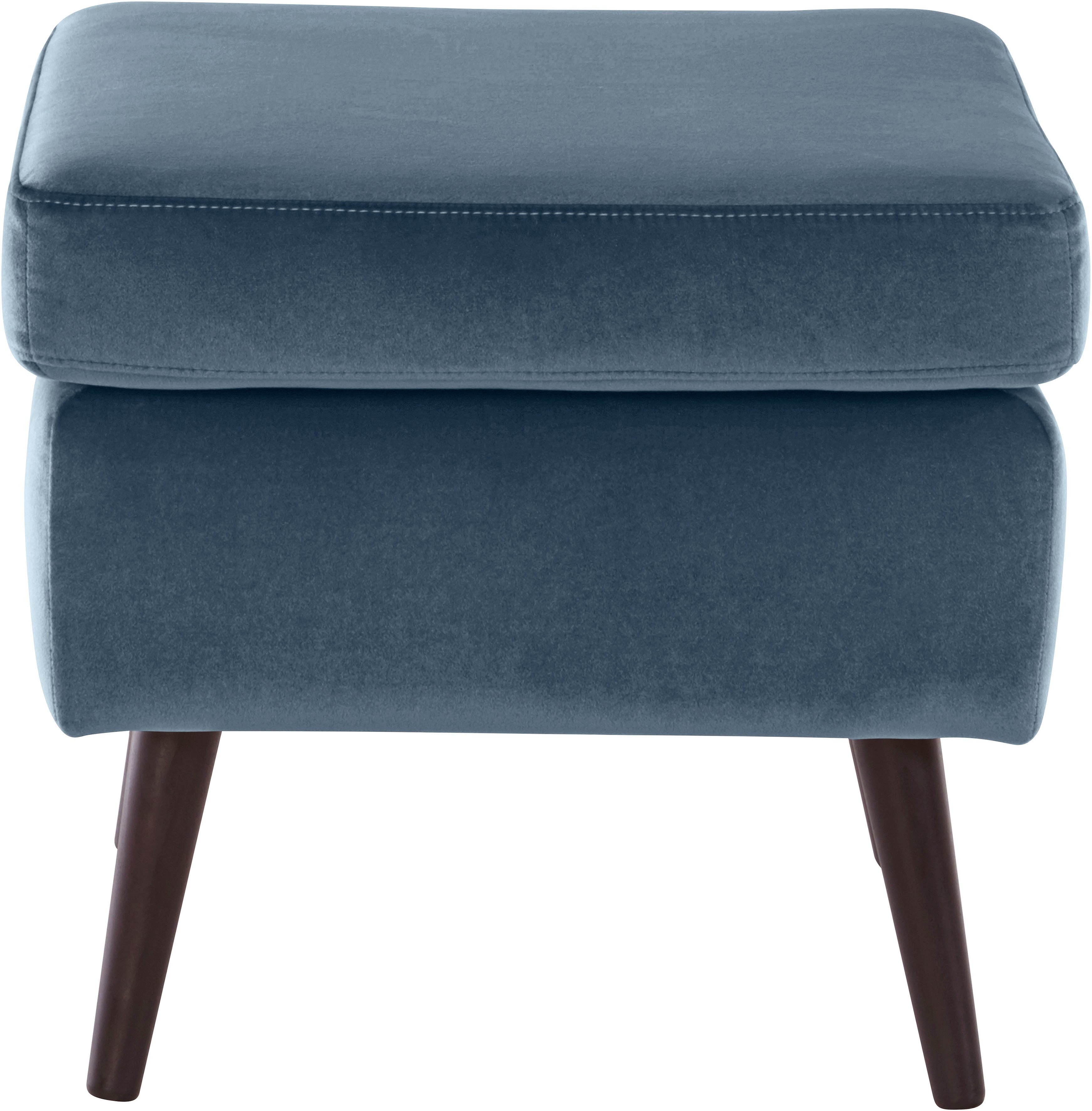 Home affaire Fauteuil Sallito, TV-stoel, oorfauteuil met Hocker, in veel stofkwaliteiten, ook in fluweelcord