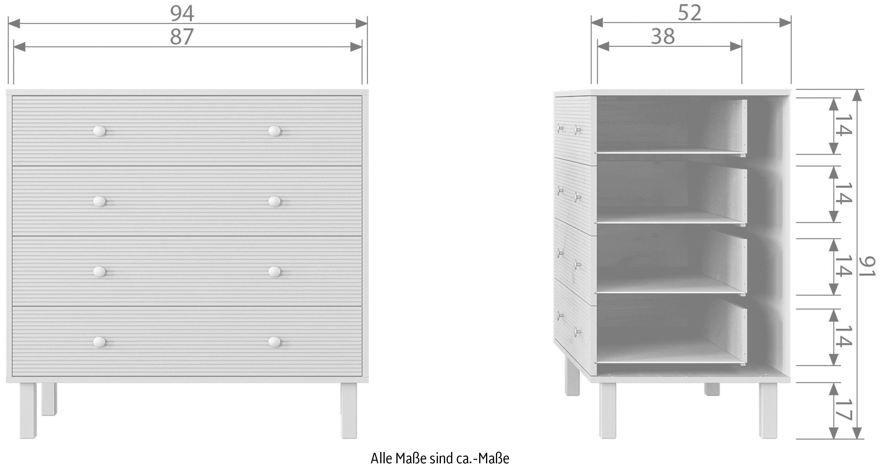 WOOOD Dressoir Adam Ladecommode, B 94 cm x H 93 cm