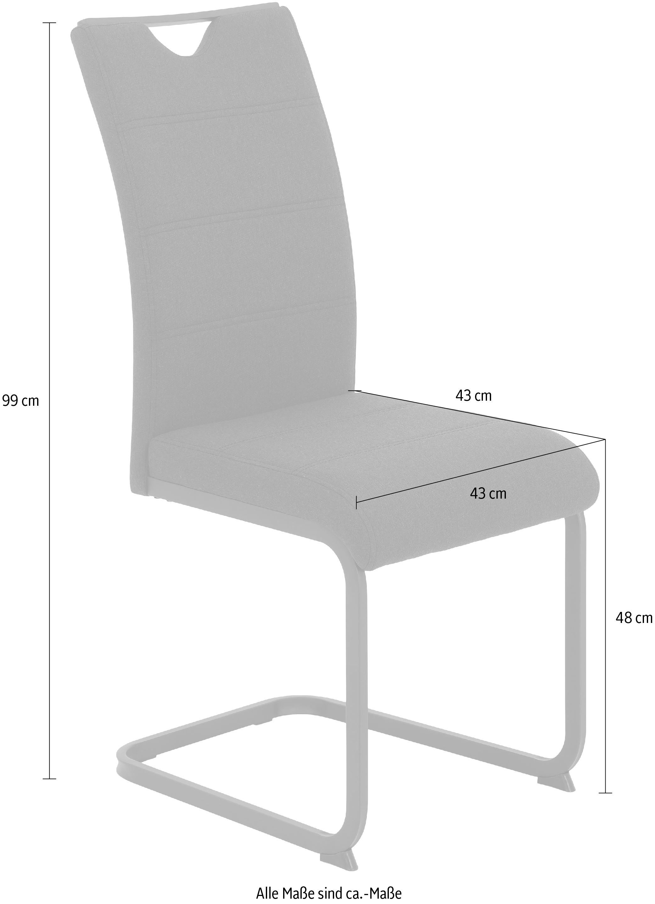 HELA Eethoek Giselle Eettafel U-frame metaal, tafelblad met boomrand, OTTOs Choice (set, 5-delig)