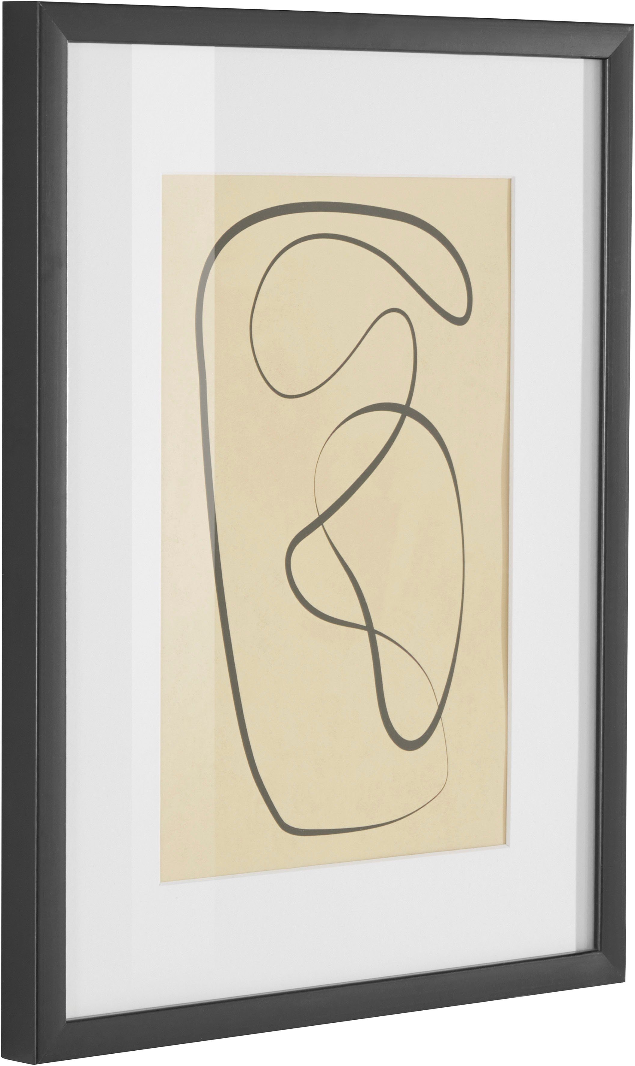LeGer Home by Lena Gercke Wanddecoratie Abstract Poster, beige, ingelijst, minimalistisch (1 stuk)