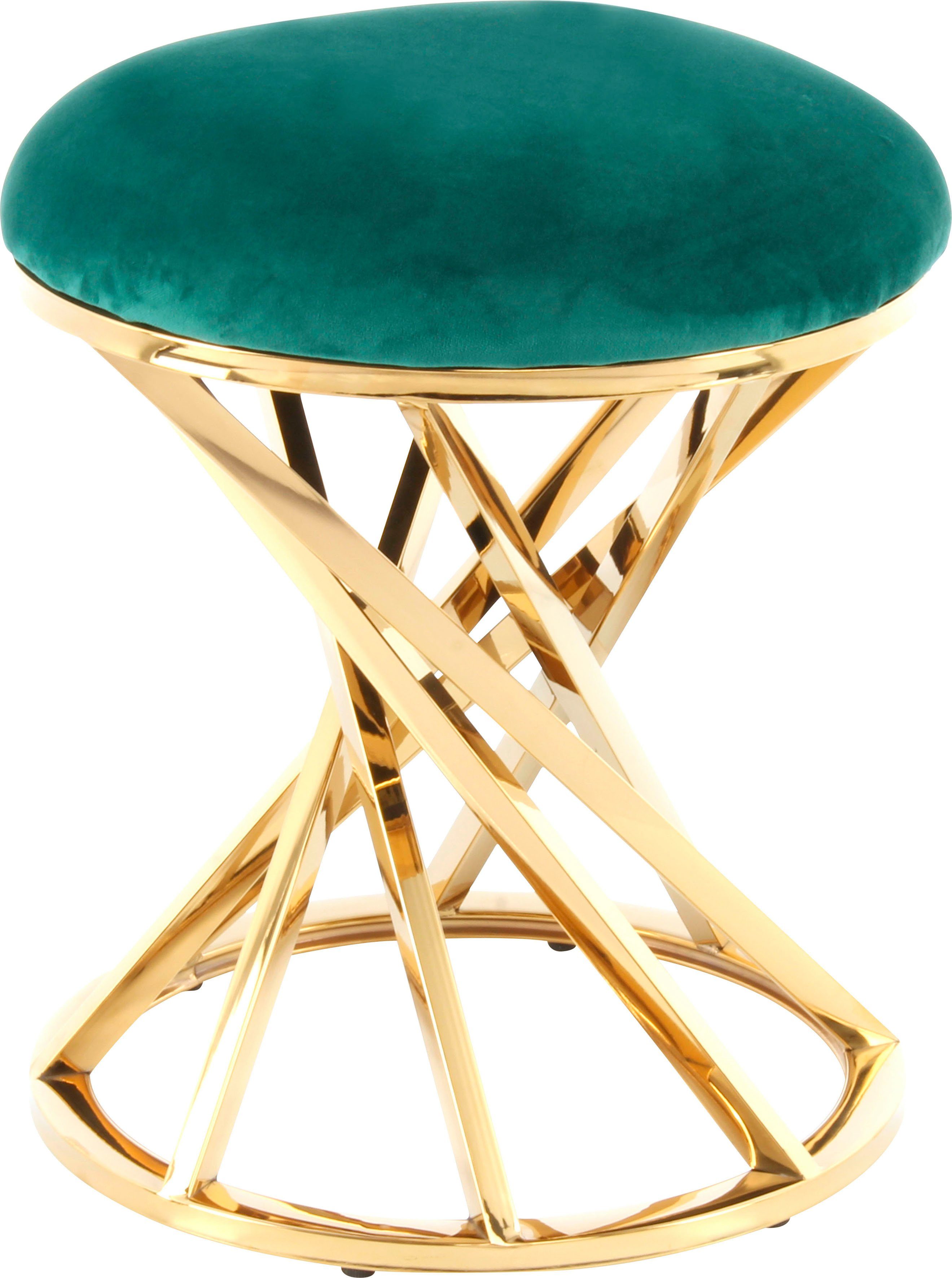 Kayoom Zithocker Kruk Wesley 325, zitpouf in elegant ontwerp, frame van metaal (1 stuk)