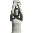 gilde decoratief figuur sculptuur niets zien decoratief object, hoogte 63,5 cm, van keramiek, woonkamer (1 stuk) grijs