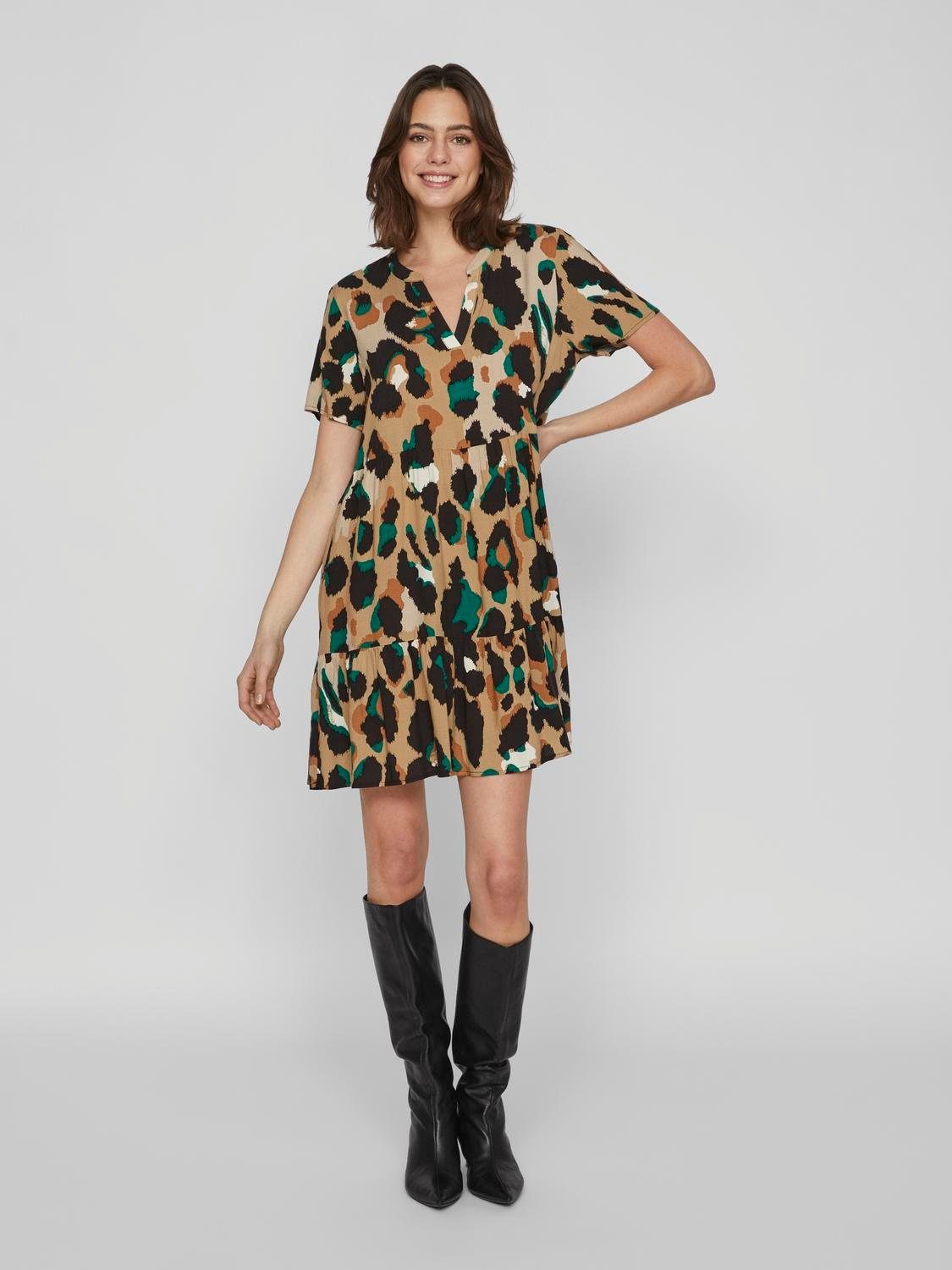 Vila Tuniekjurk VIPAYA V-NECK S S DRESS NOOS