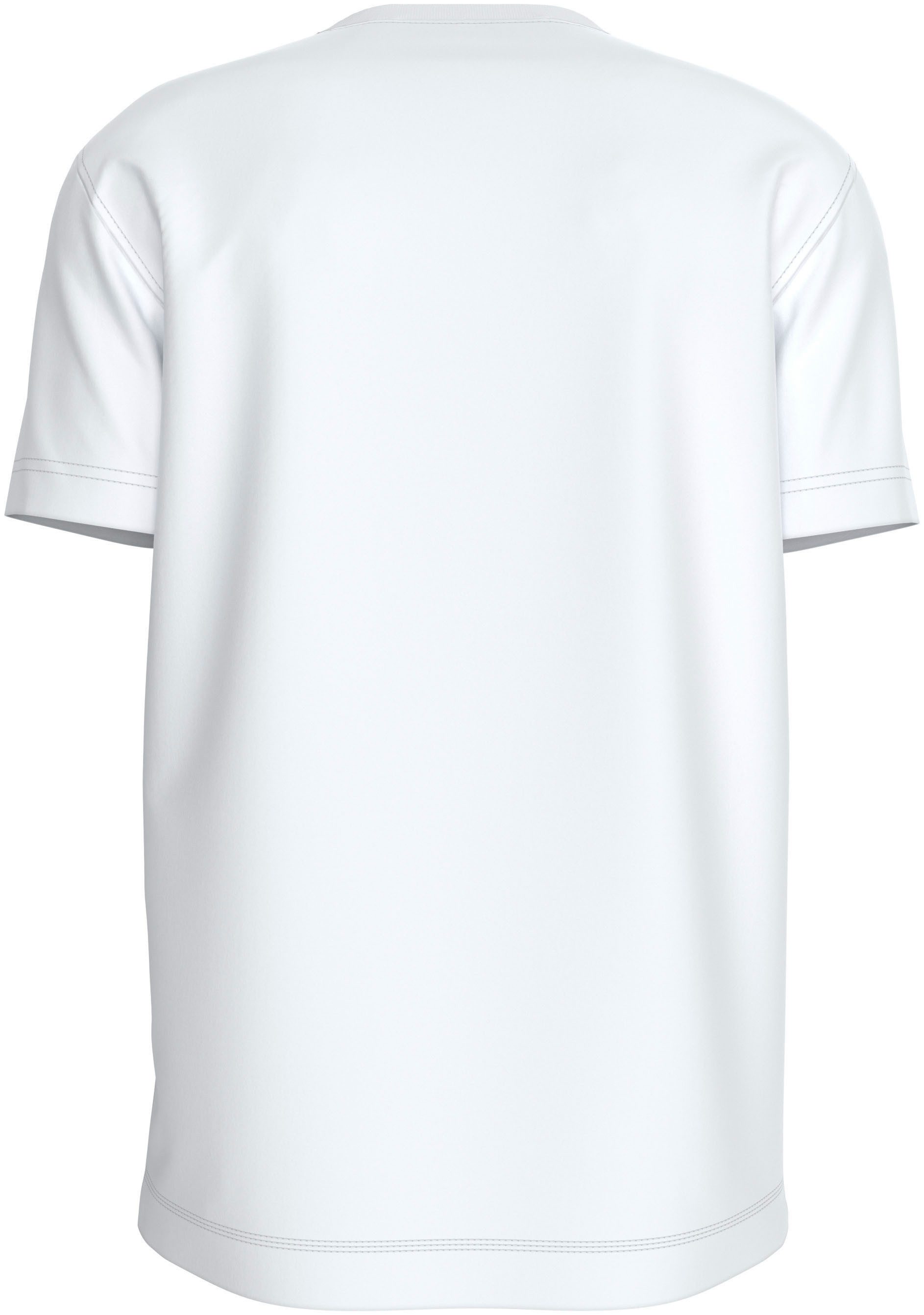 Calvin Klein Shirt met ronde hals WOVEN LABEL REGULAR TEE