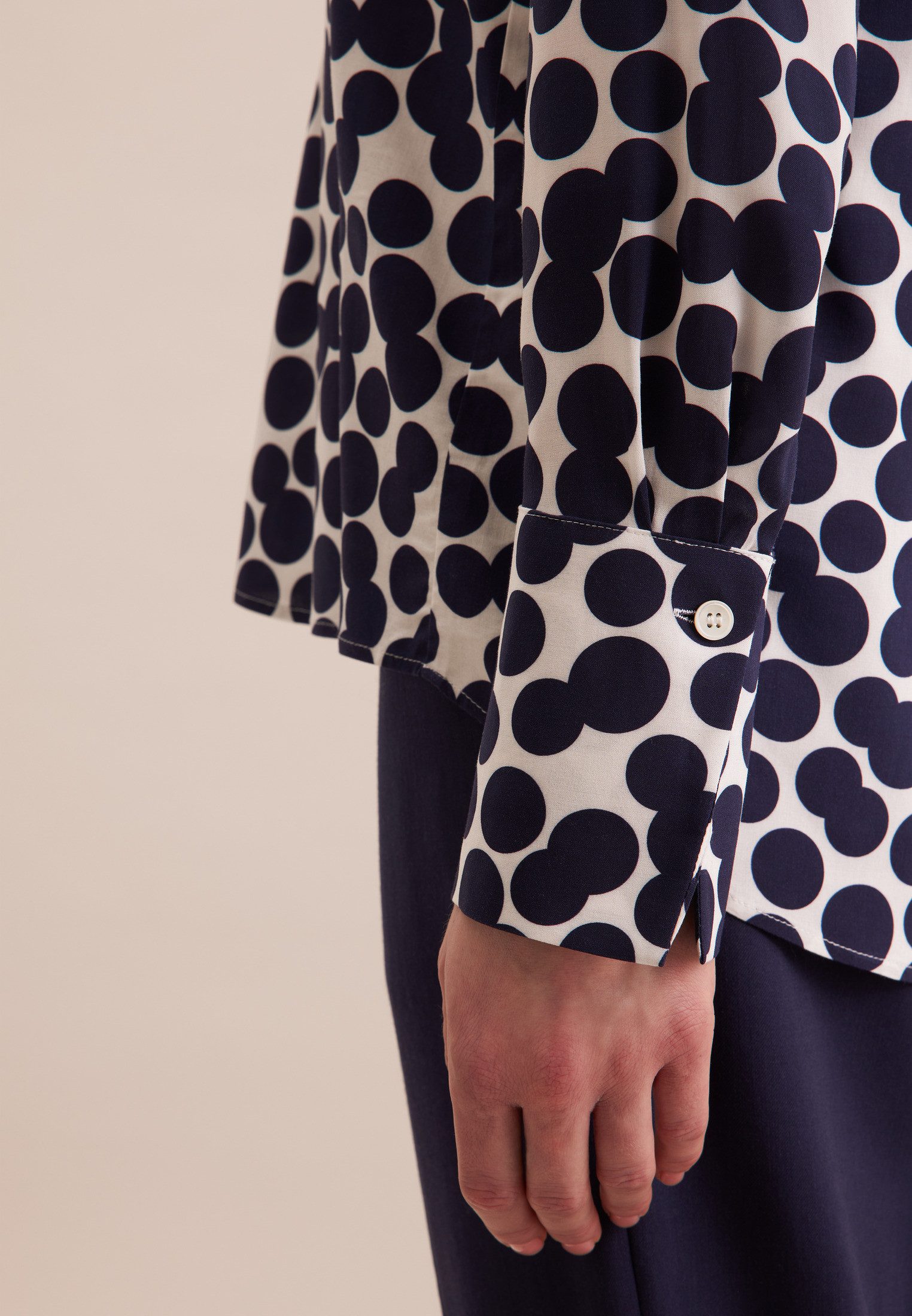 seidensticker Klassieke blouse Zwarte roos Tuniek stippen