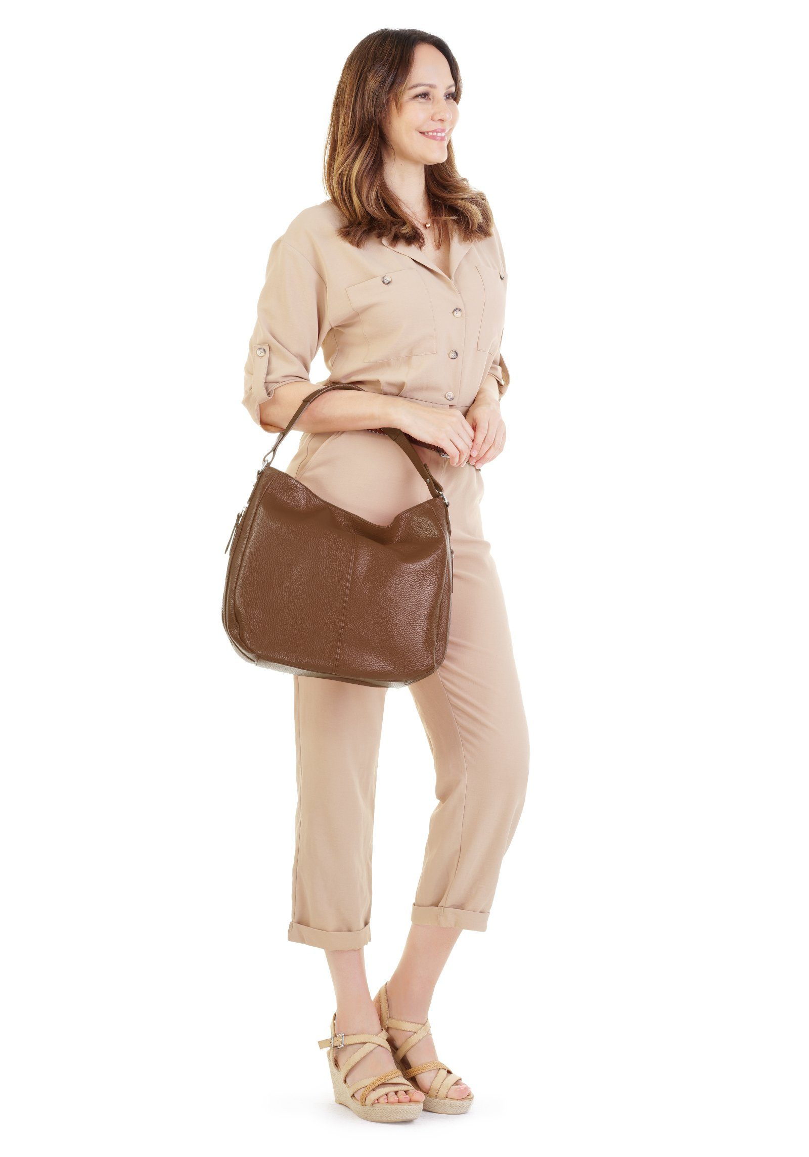 Cluty Shopper echt leer, made in italy