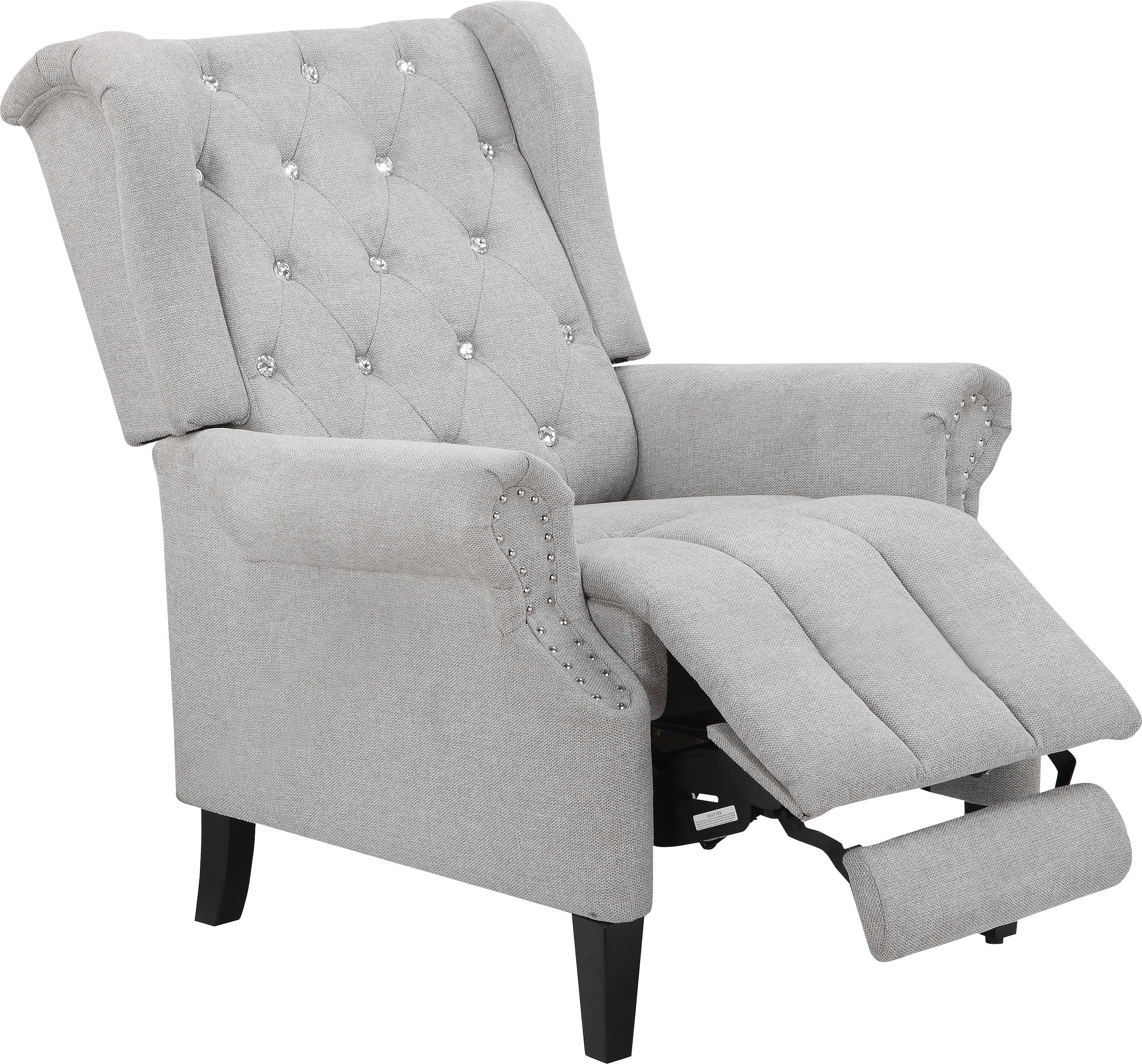 Leonique Oorfauteuil Childebert met verstelling, zacht verdikte zitting en rugleuning, zithoogte 49,5 cm (1 stuk)