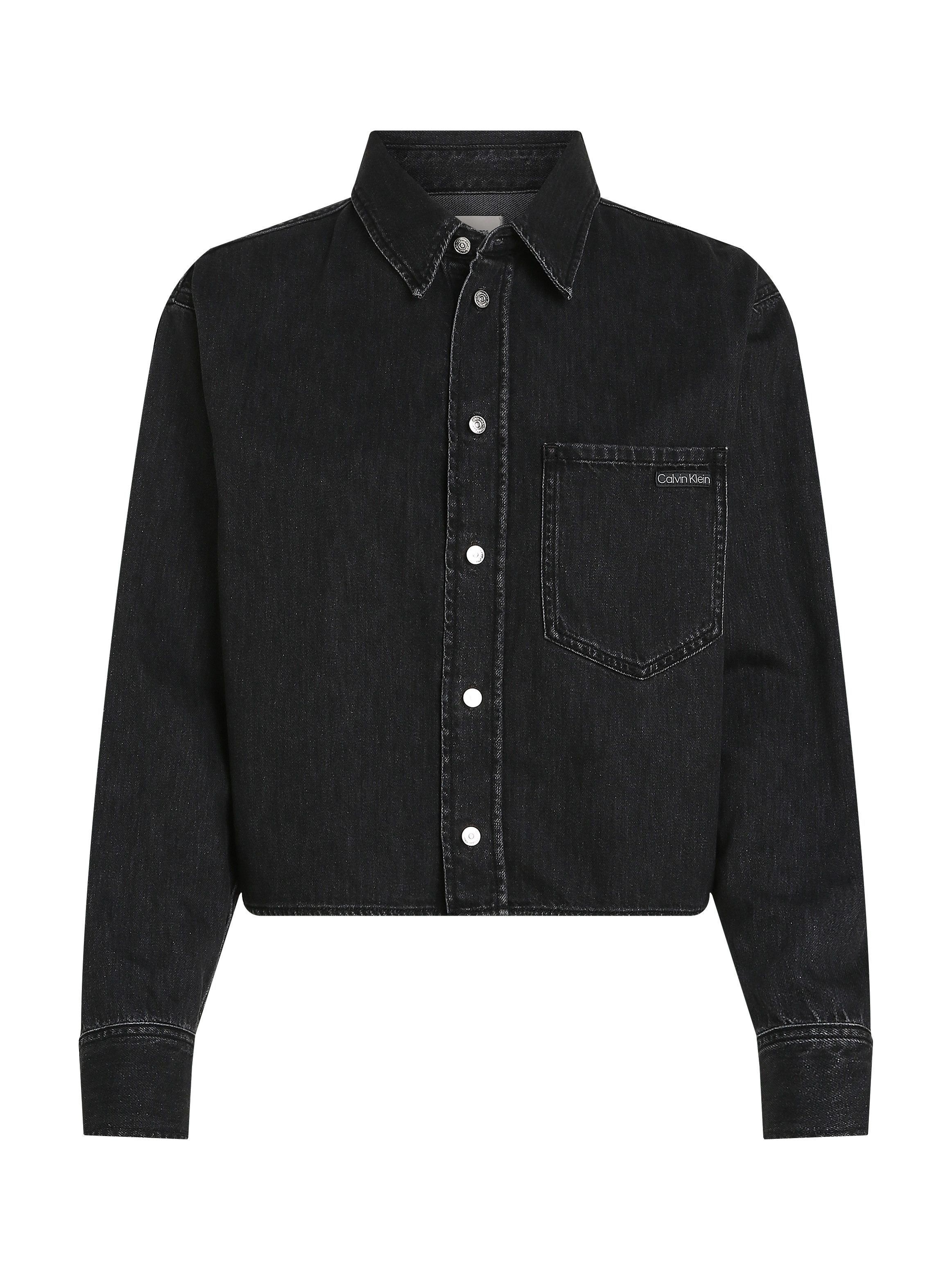 Calvin Klein Jeans blouse CROPPED DAD DENIM SHIRT