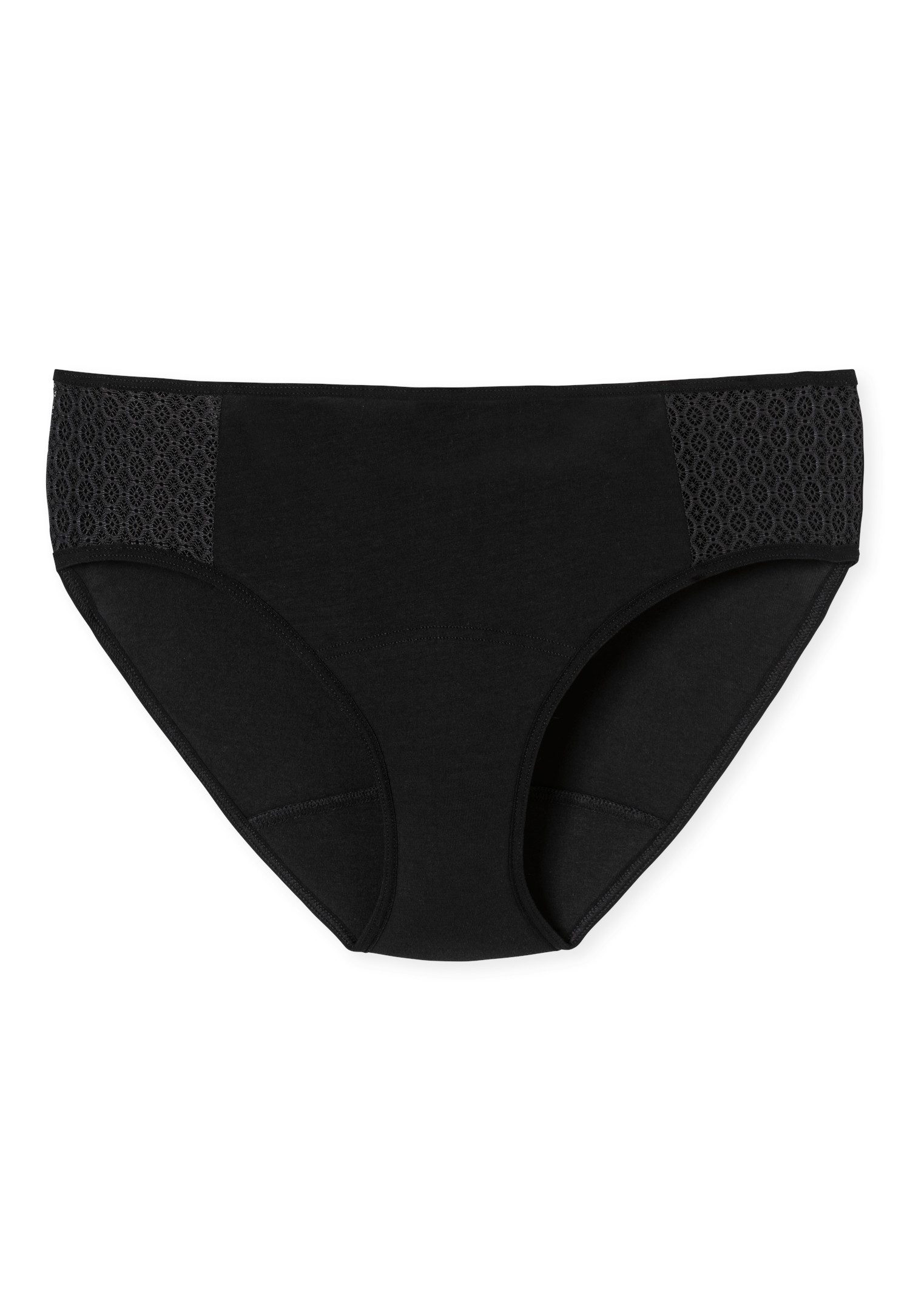 Schiesser Menstruatieslip Secret Care met kanten inzet opzij (-)