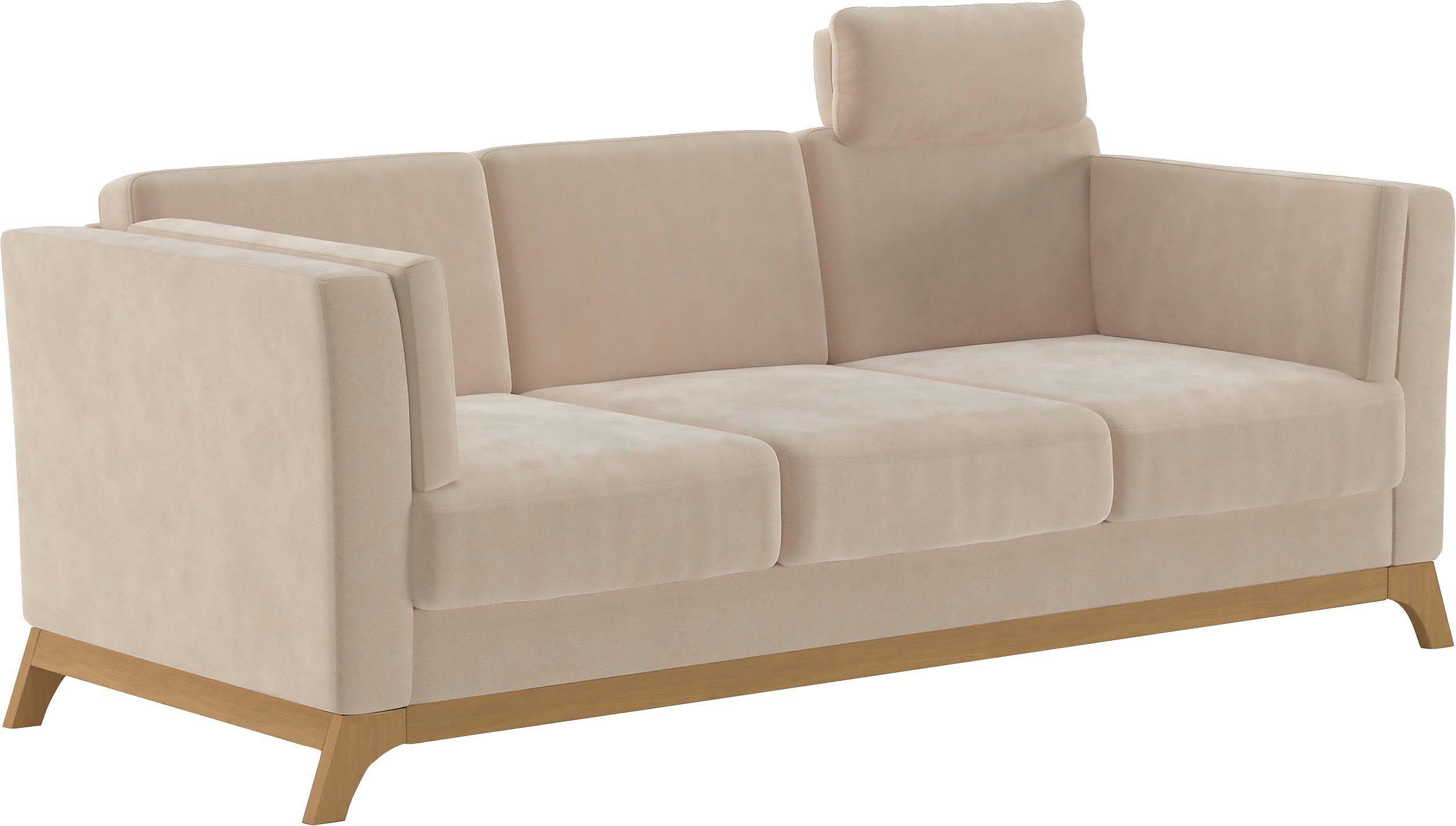 Home affaire 3-zitsbank Viva met houten frame van eikenhout