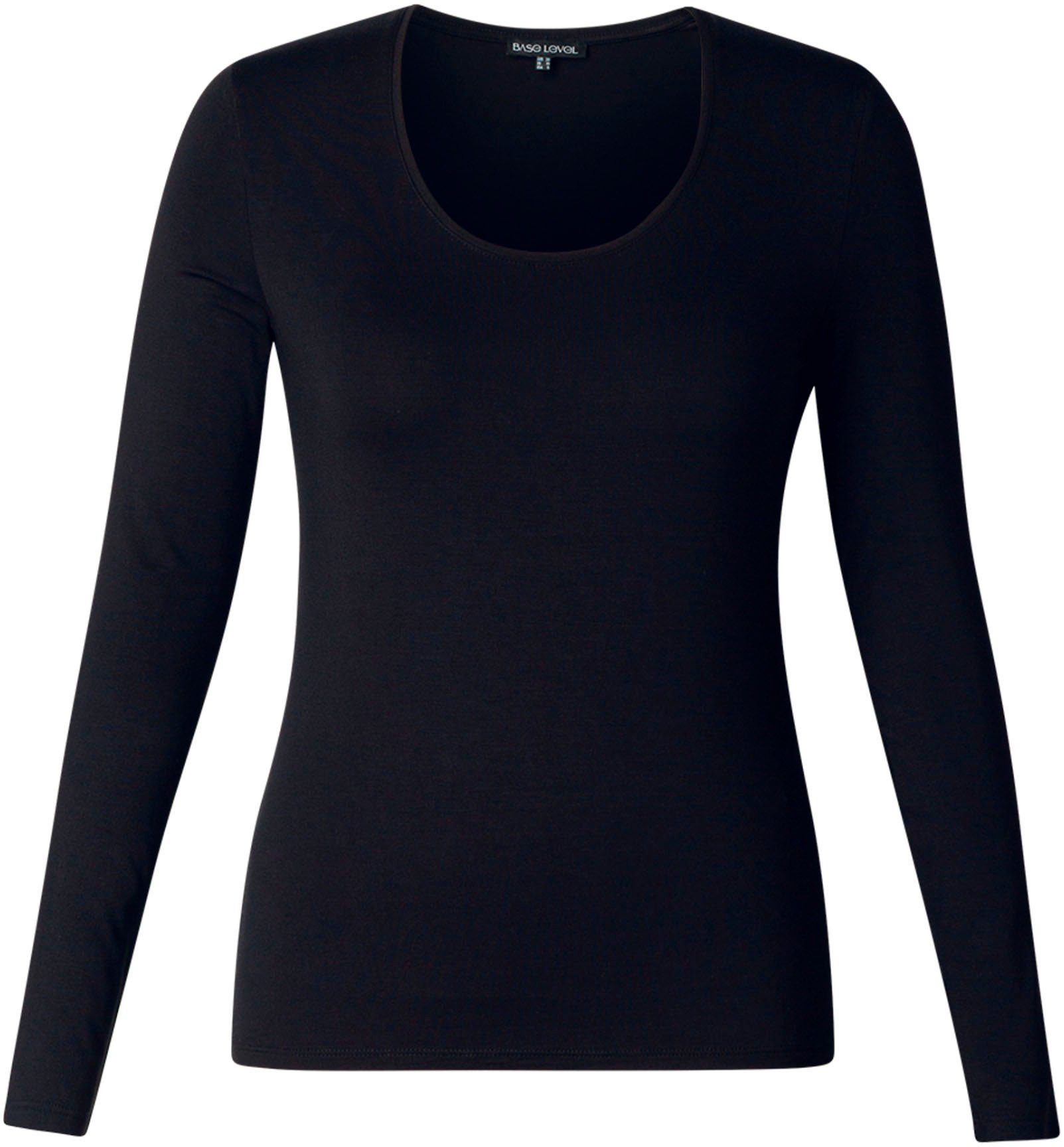 Base Level Shirt met lange mouwen met een ronde hals