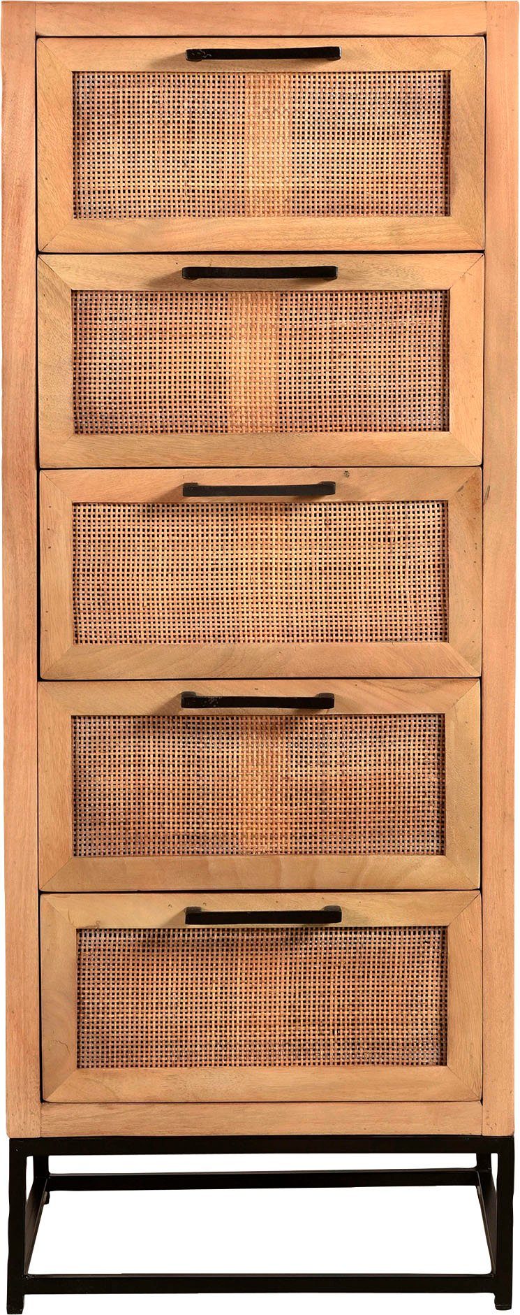 SIT Kast Met inzet van rotan-vlechtwerk