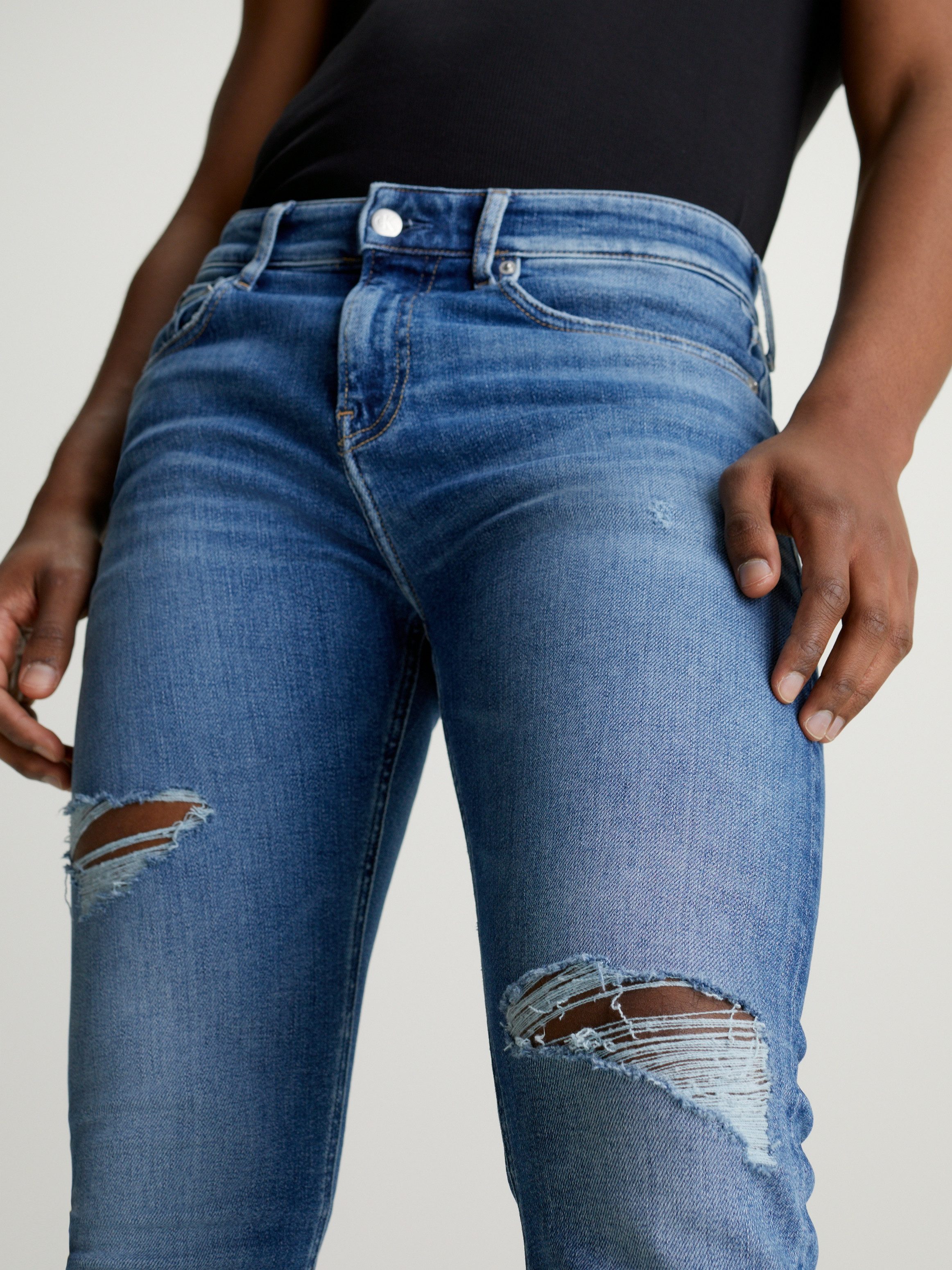 Calvin Klein Skinny fit jeans Skinny in een klassiek 5-pocketsmodel