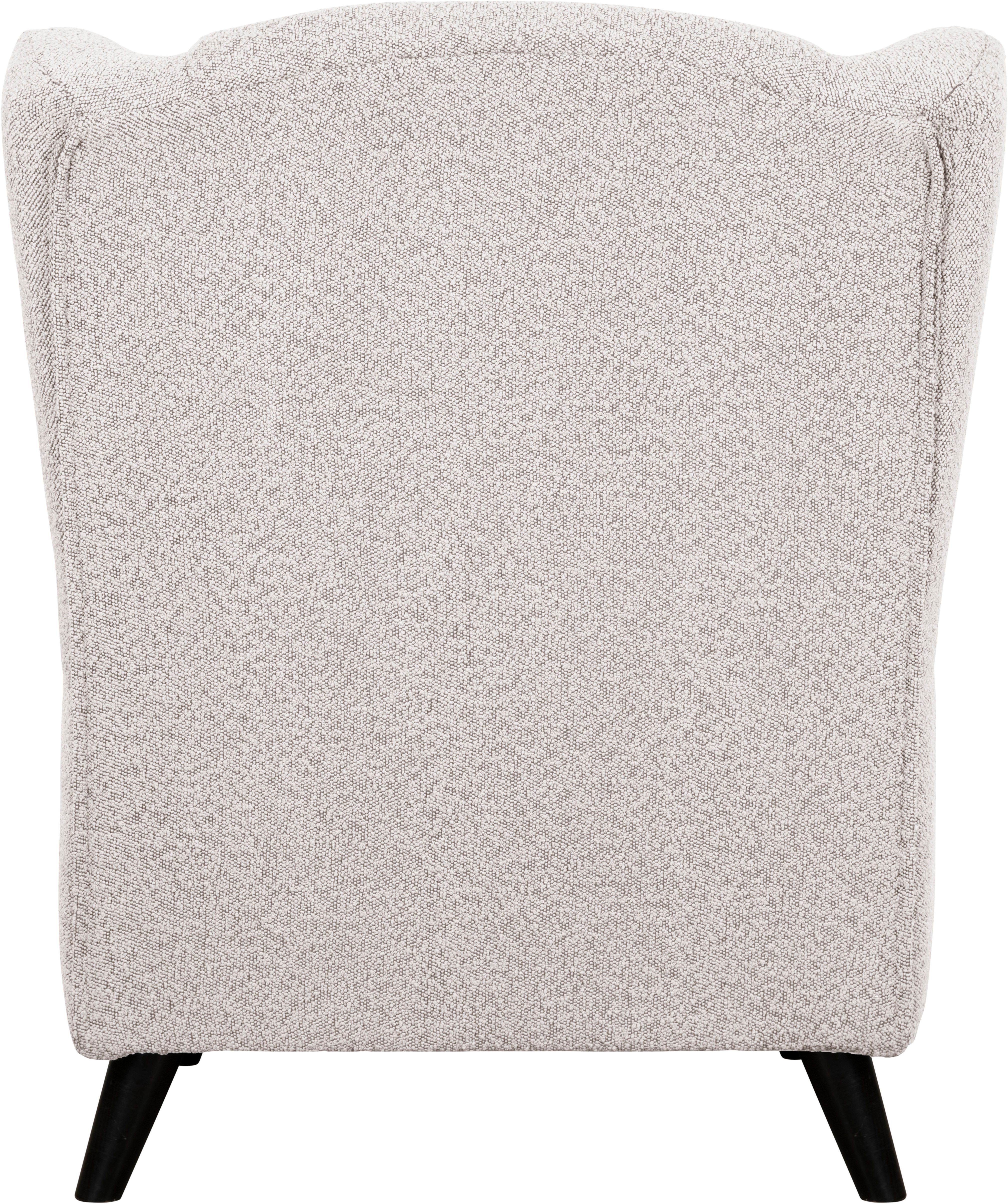 Home affaire Fauteuil Ohrensessel CHISTELLE, optioneel met poef met golfondersteuning, afmetingen: b/d/h: 81/87/99 cm