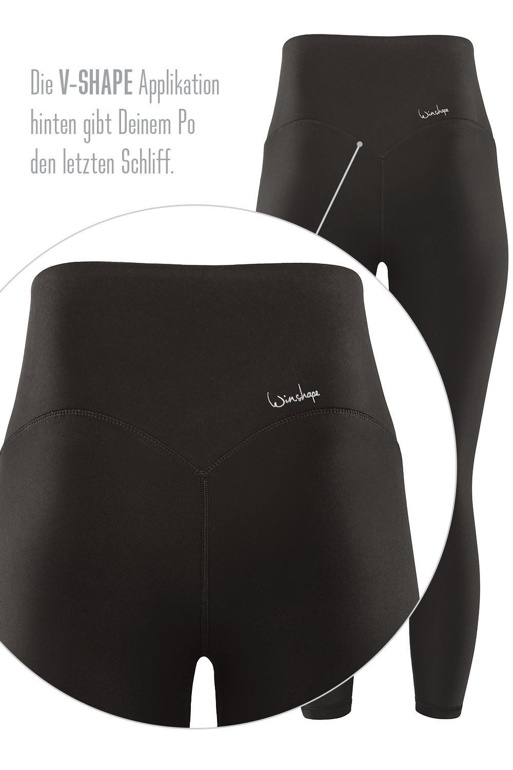 Winshape Legging 7/8-Tights HWL317C met v-vorm applicatie en core-band