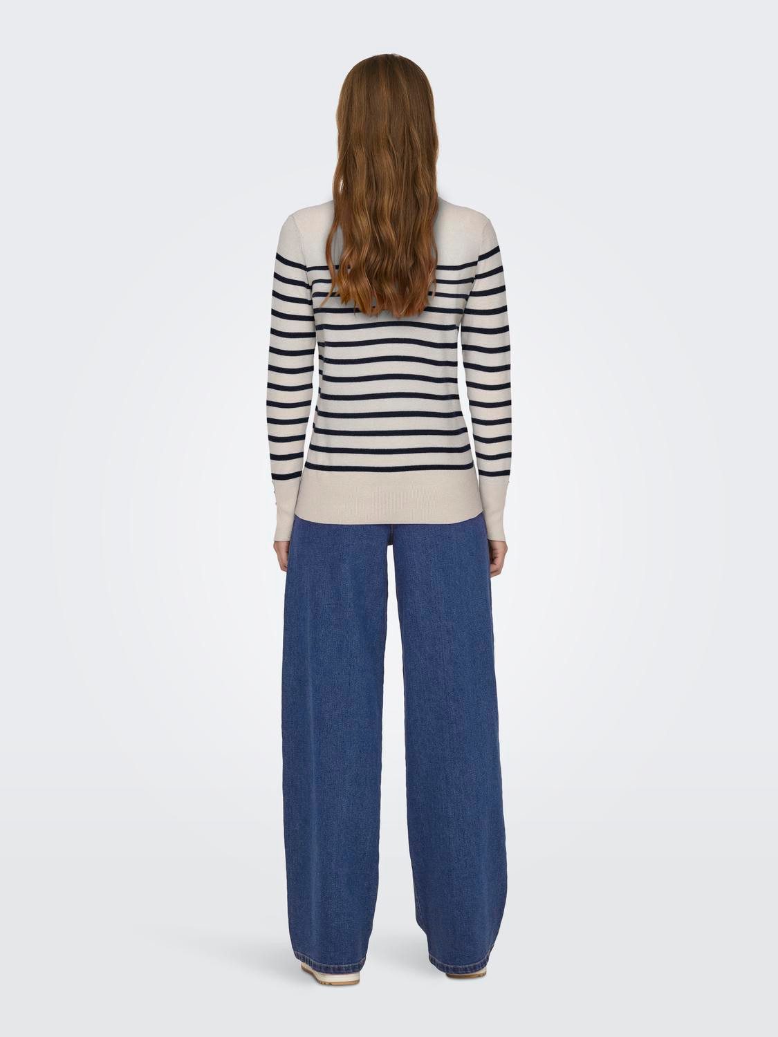 JDY Trui met ronde hals MALOU L S ON BUTTON PULLOVER KNT NOOS