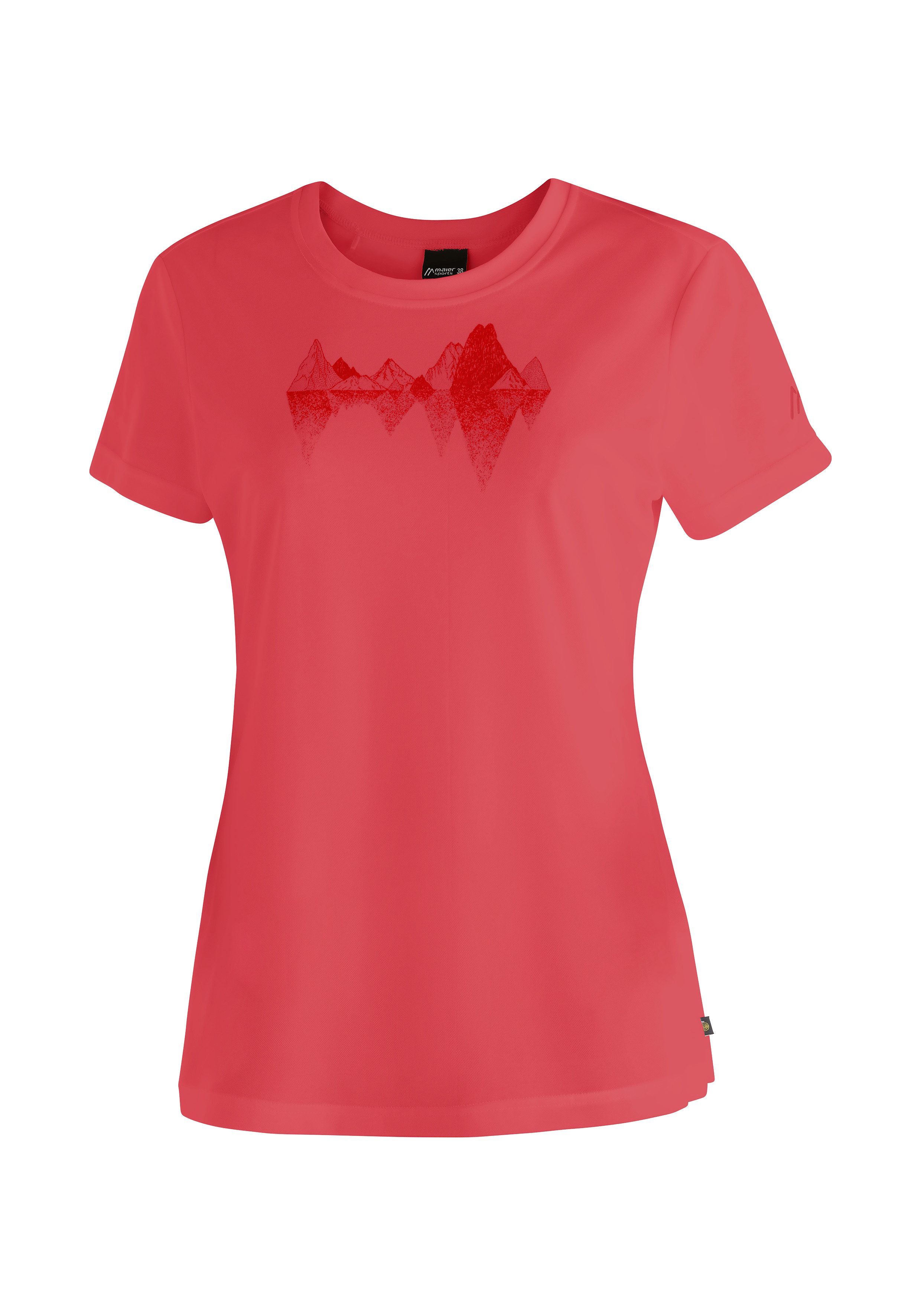 Maier Sports T-shirt Tilia Pique W Dames functioneel shirt vrijetijdsshirt met print