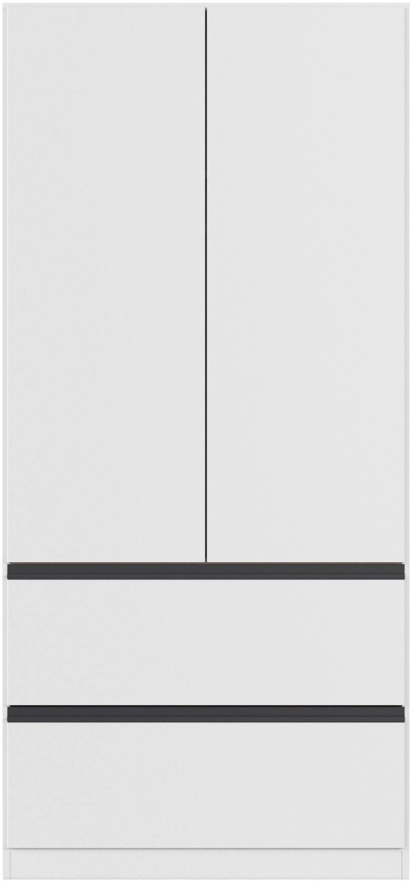 rauch Draaideurkast Kledingkast Kast Garderobe Wasmand COSTA in 3 Breedtes veel ruimte, greeploze front en push-to-open functie made in germany