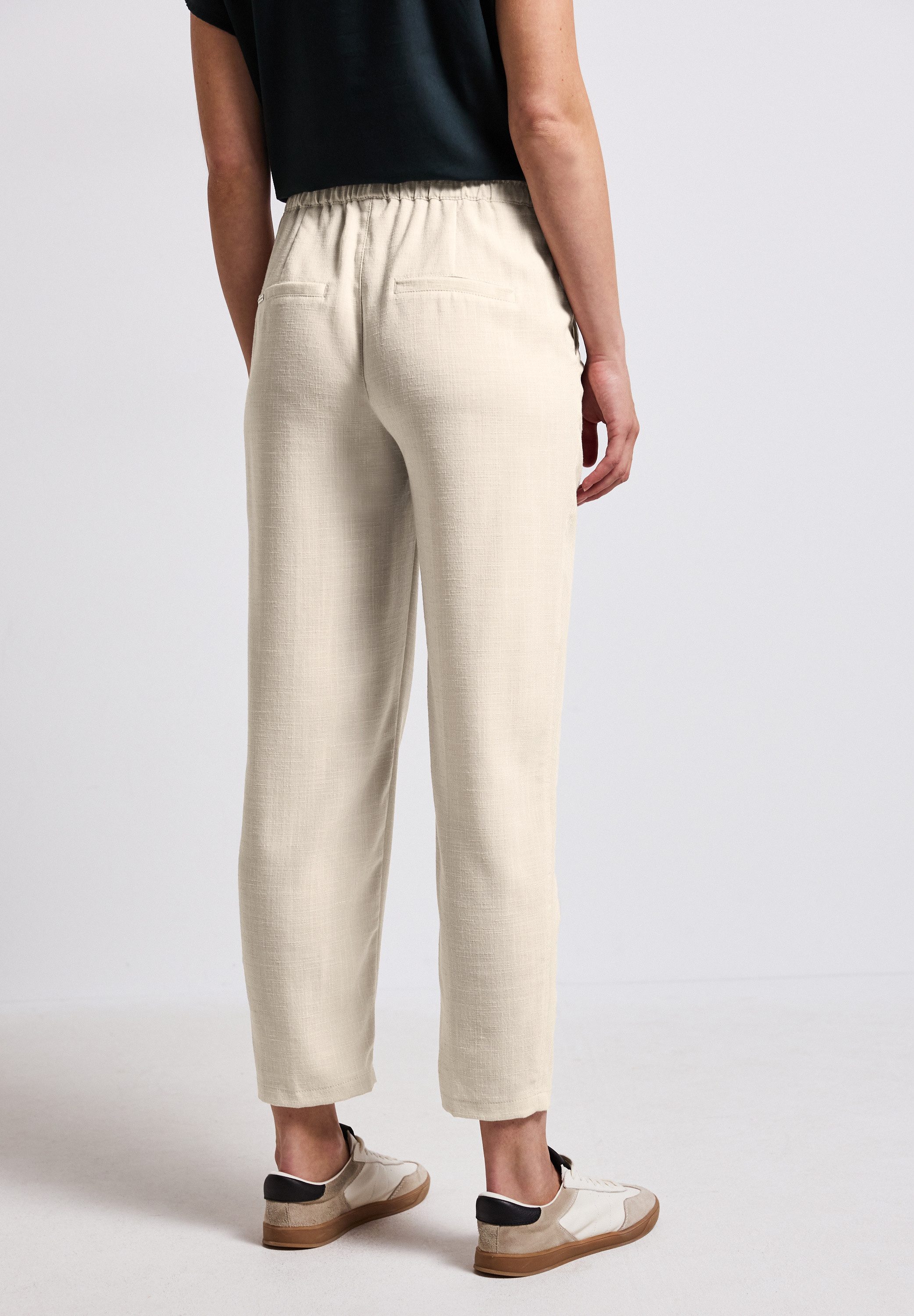 STREET ONE Chino met knoopdetail