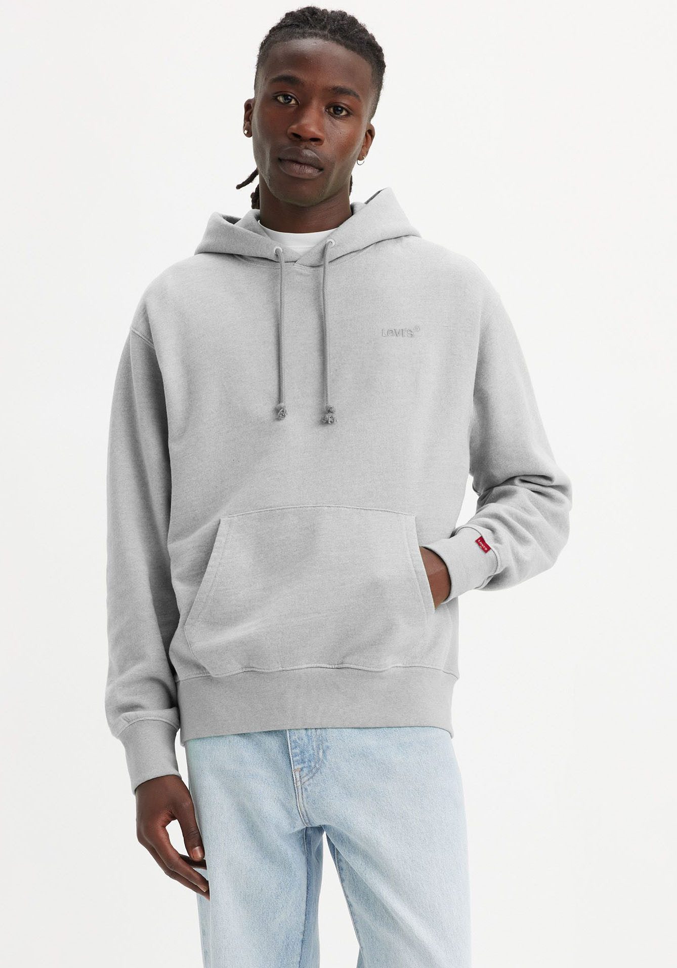 Levi's Hoodie THE AUTHENTIC HOODIE met kleine ton-sur-ton logo-borduursel op de borst