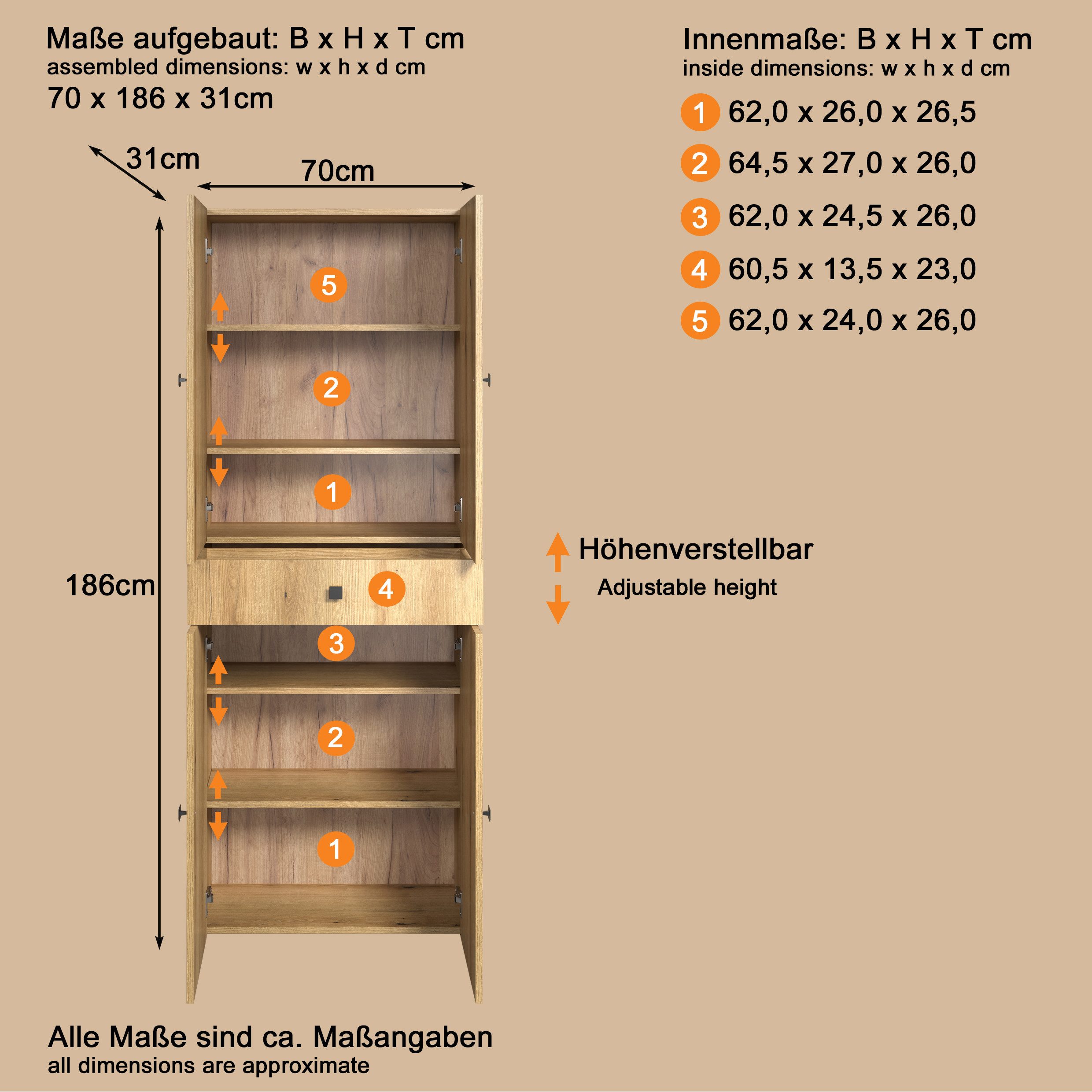 welltime Hoge kast Amrum (1 stuk)