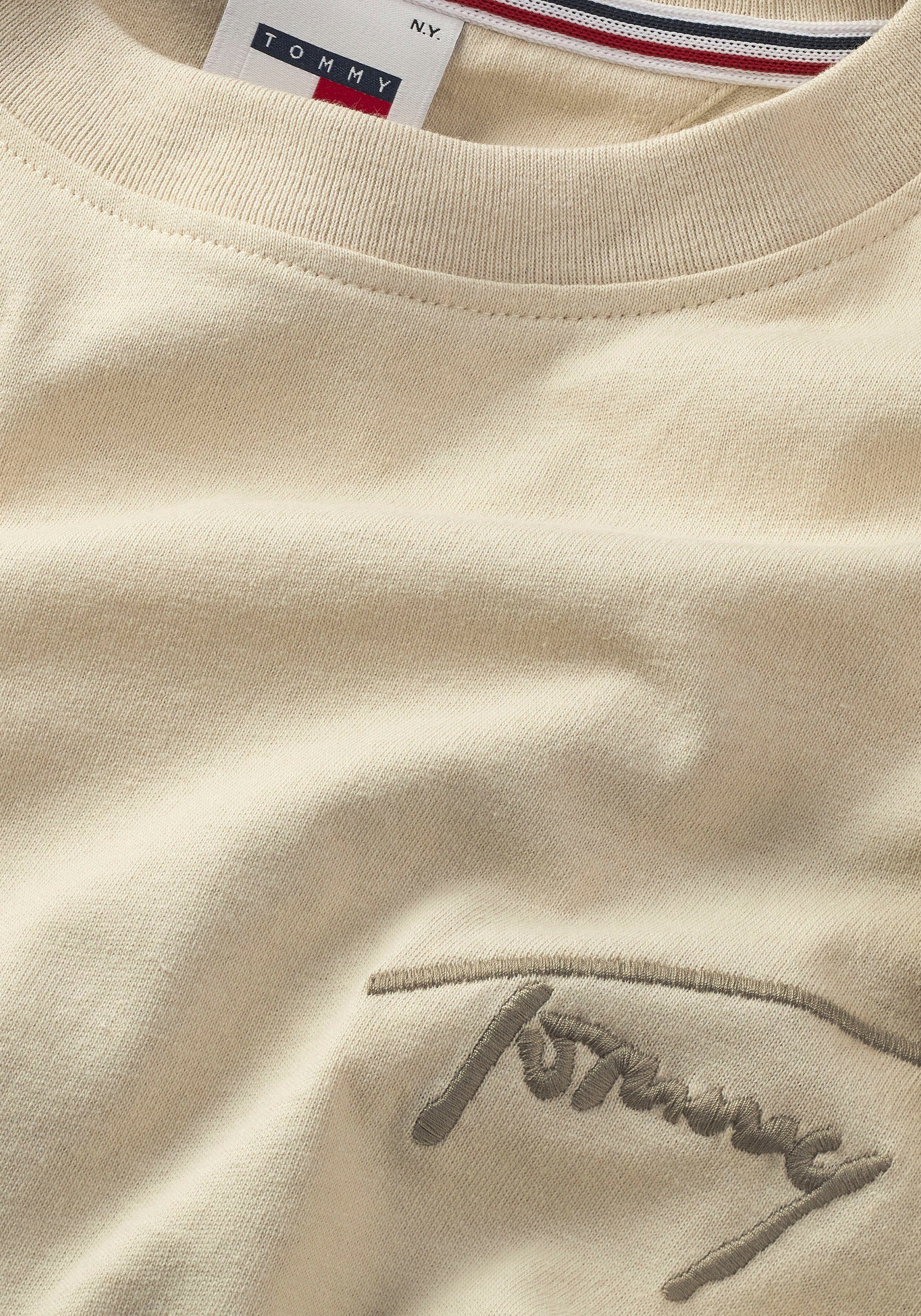 TOMMY JEANS T-shirt TJM REG SIGNATURE TEE EXT met geborduurd handtekening-logo