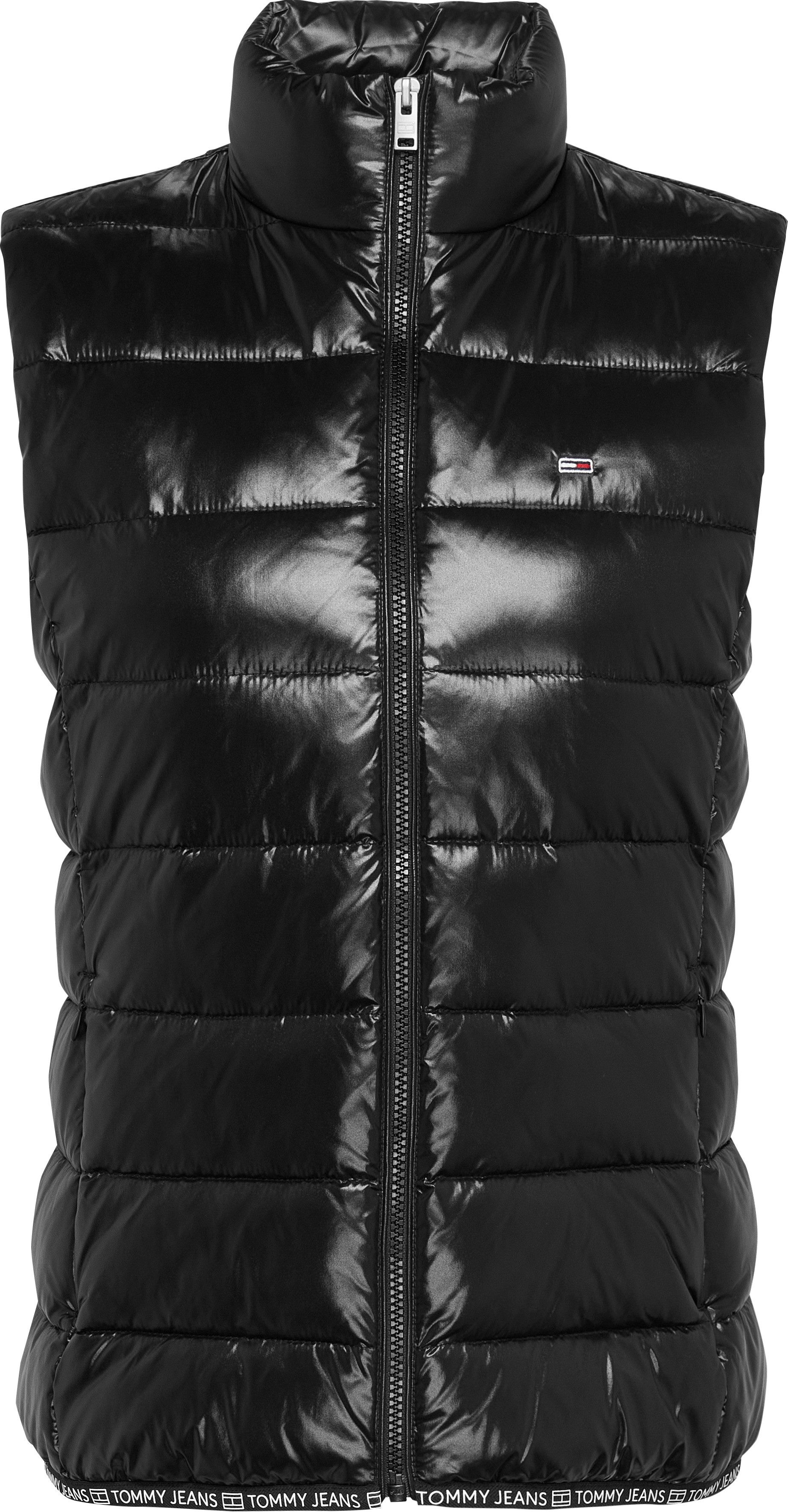 TOMMY JEANS Bodywarmer TJW ESSENTIAL TAPE VEST in glanzende uitstraling, met lichte wattage