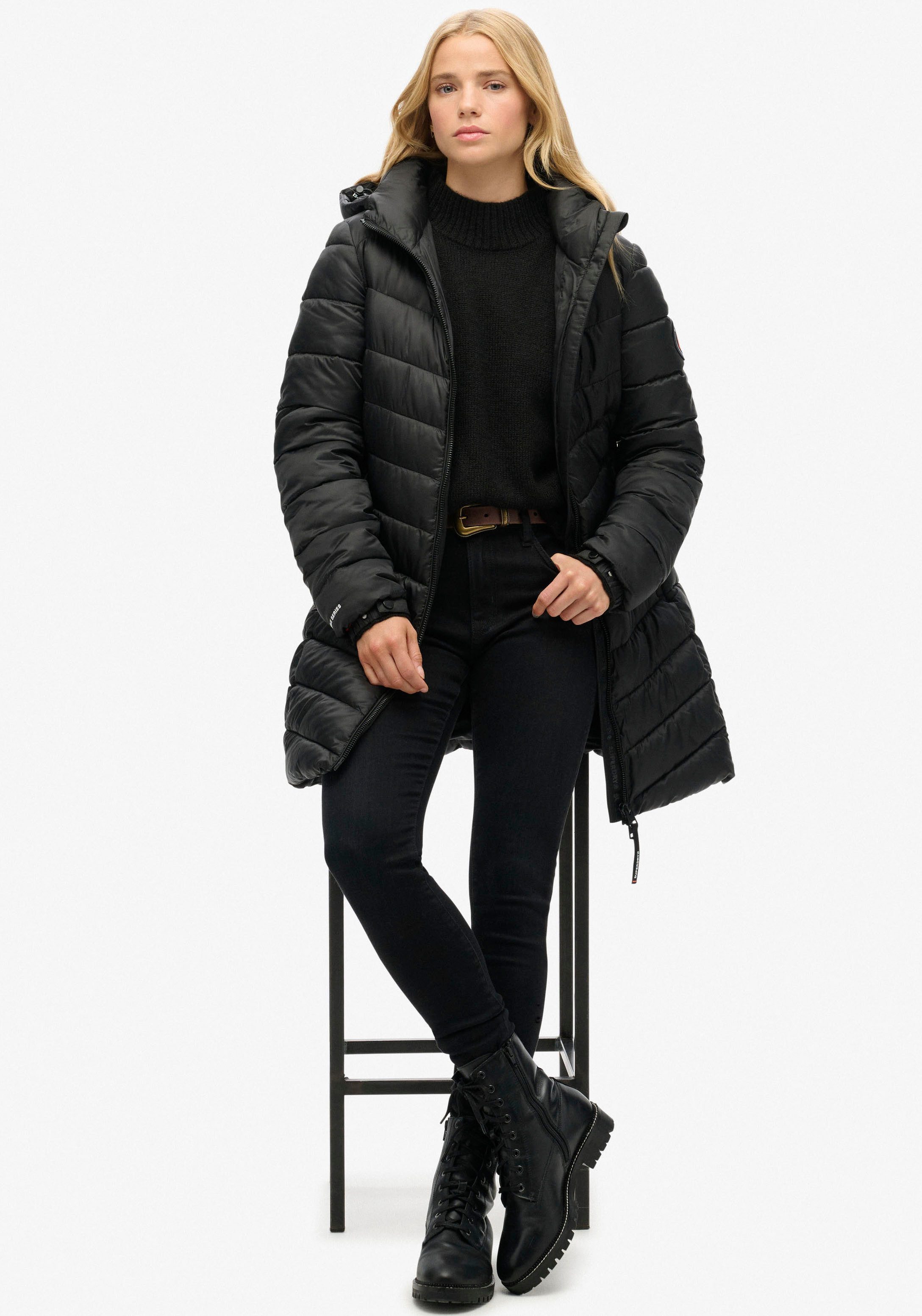 Superdry Gewatteerde jas HOODED FUJI MID GEWATTEERDE JAS