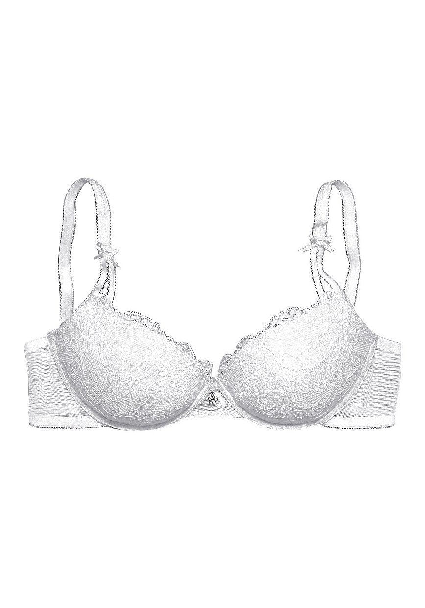 Lascana Push-up-bh met jacquardkant en uitneembare vullingen, dessous