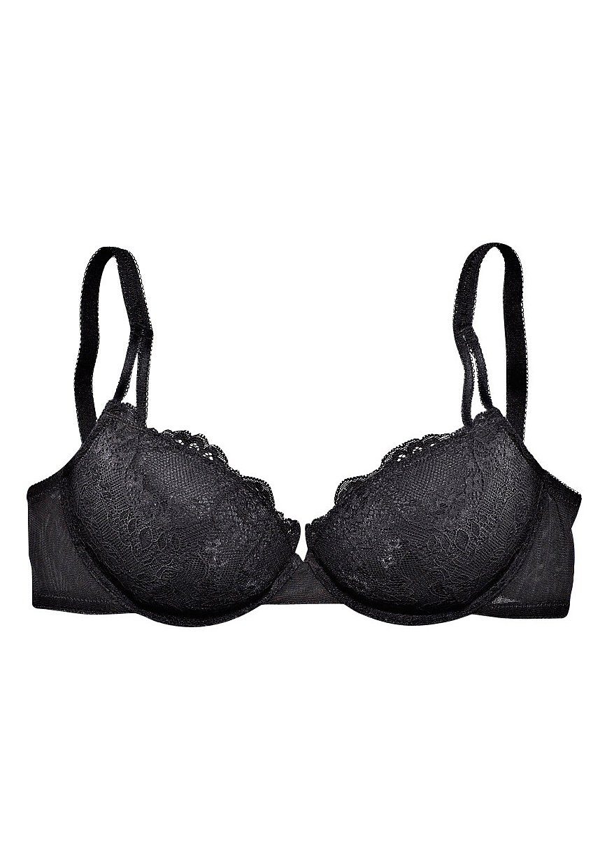 Lascana Push-up-bh met jacquardkant en uitneembare vullingen, dessous