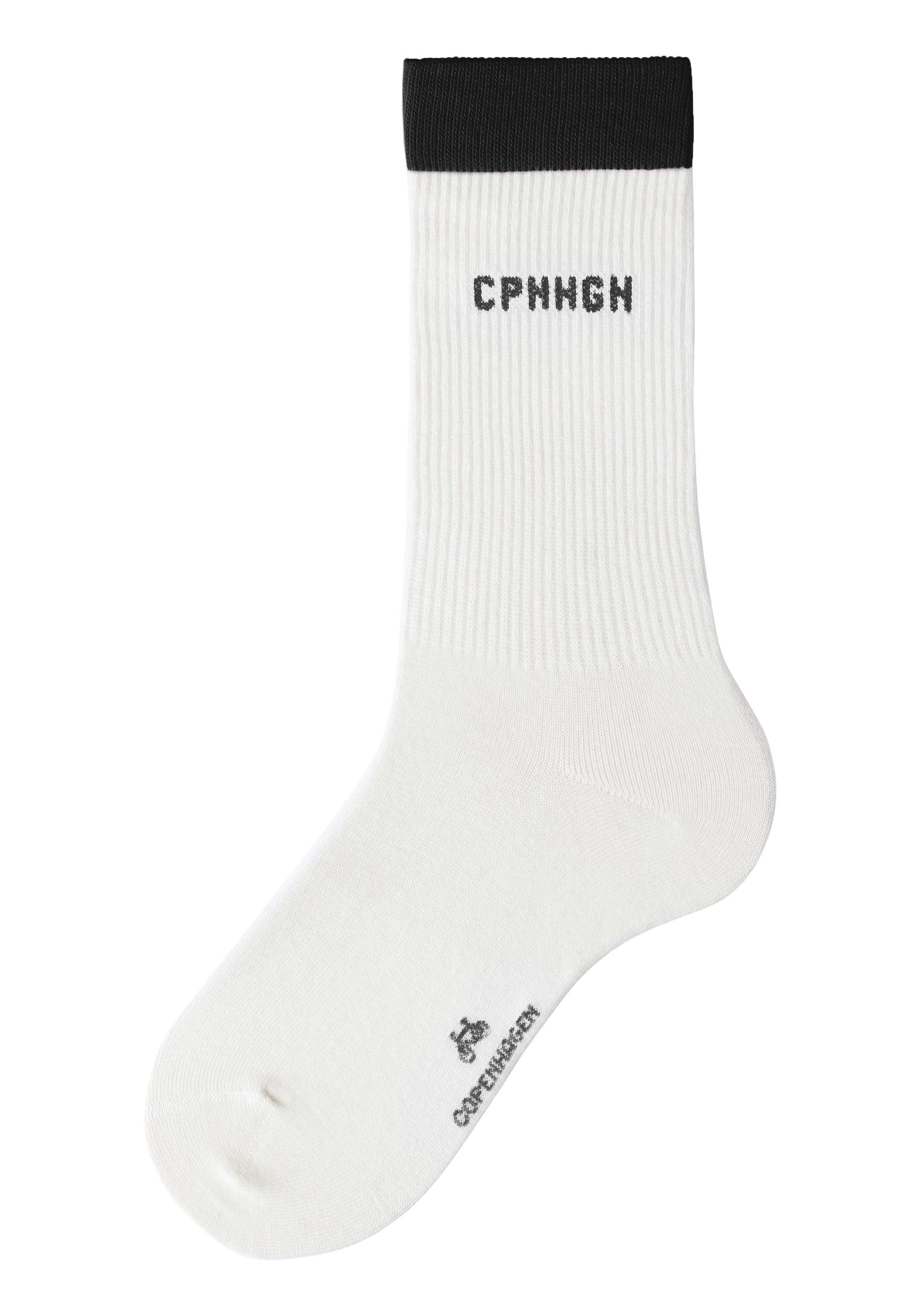 Copenhagen Studios Tennissokken met contrastkleurige band (set, 2 paar)