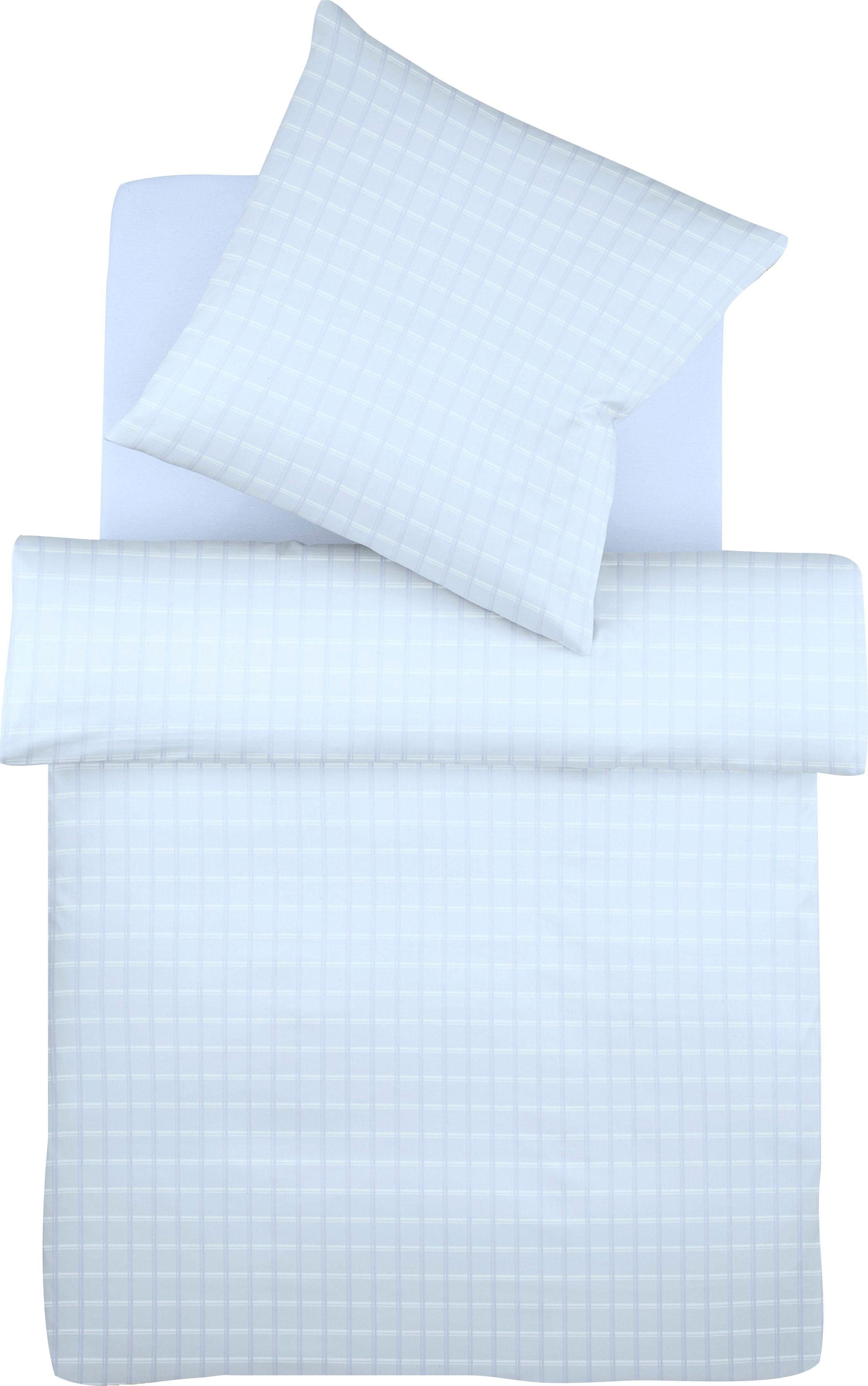 fleuresse Overtrekset HEIDELBERG in geruite look dekbedovertrekken maat 1x 155x220 cm blauw