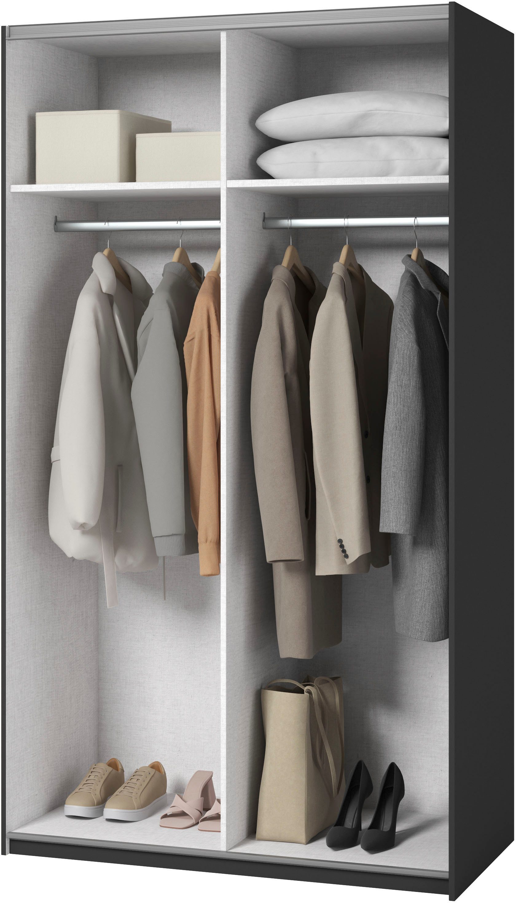INOSIGN Kledingkast Eastvale, 120x64x210 cm, ideaal voor kleine ruimtes of niches