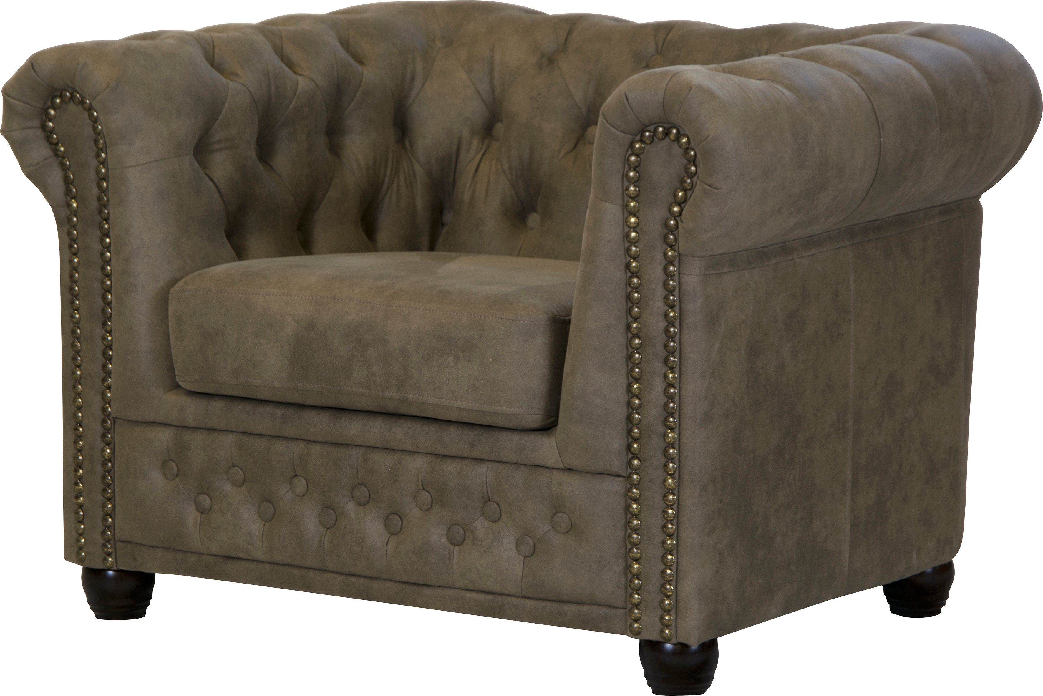 Home affaire Chesterfield-fauteuil Rysum stoel geschikt voor de "rysum" serie b / d / h: 94/86/72 cm