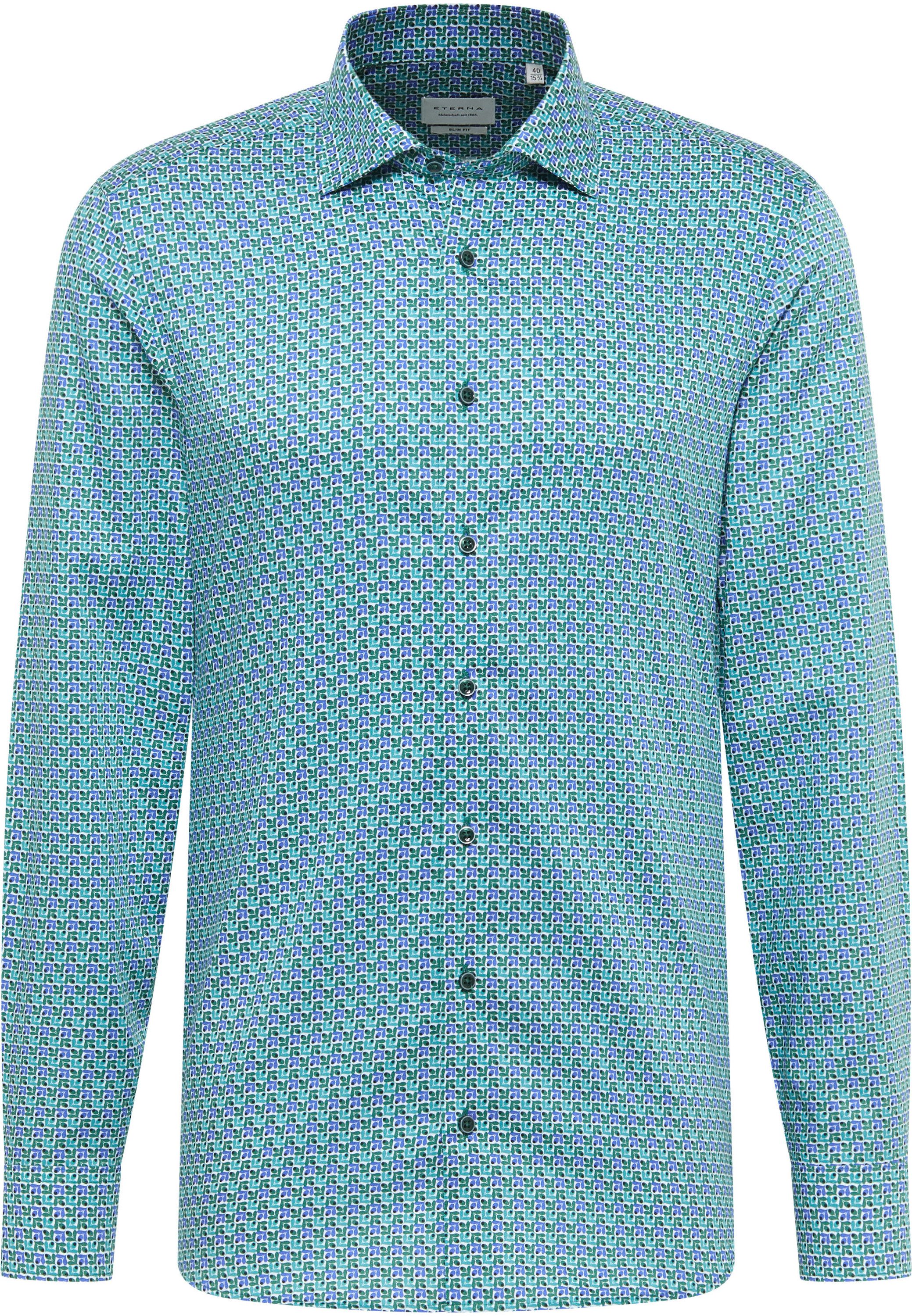 Eterna Overhemd met lange mouwen Slim fit NON IRON (strijkvrij)