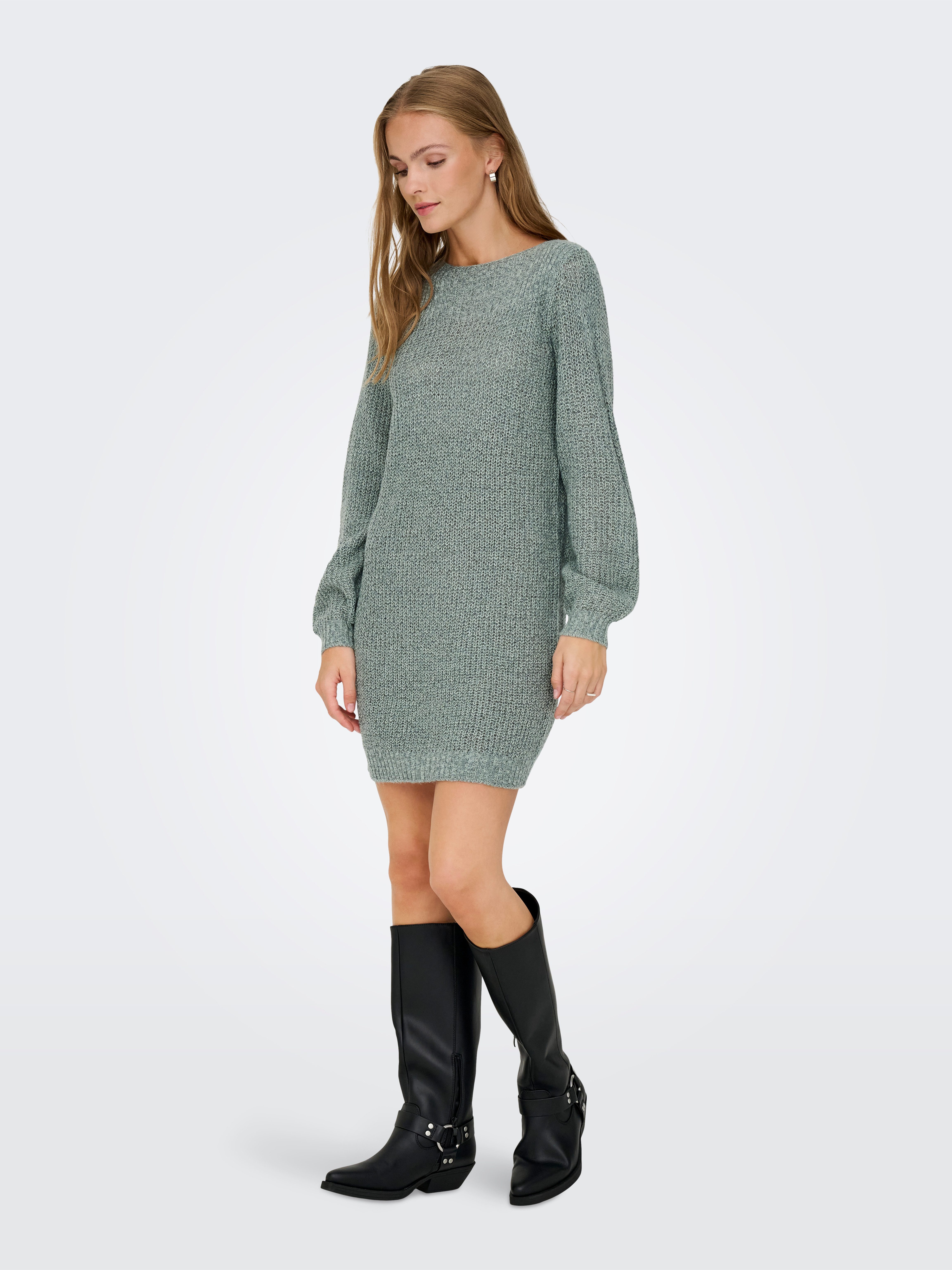 JDY Mini-jurk JDYWHITNEY MEGAN L/S BOAT DRESS KNT NOOS