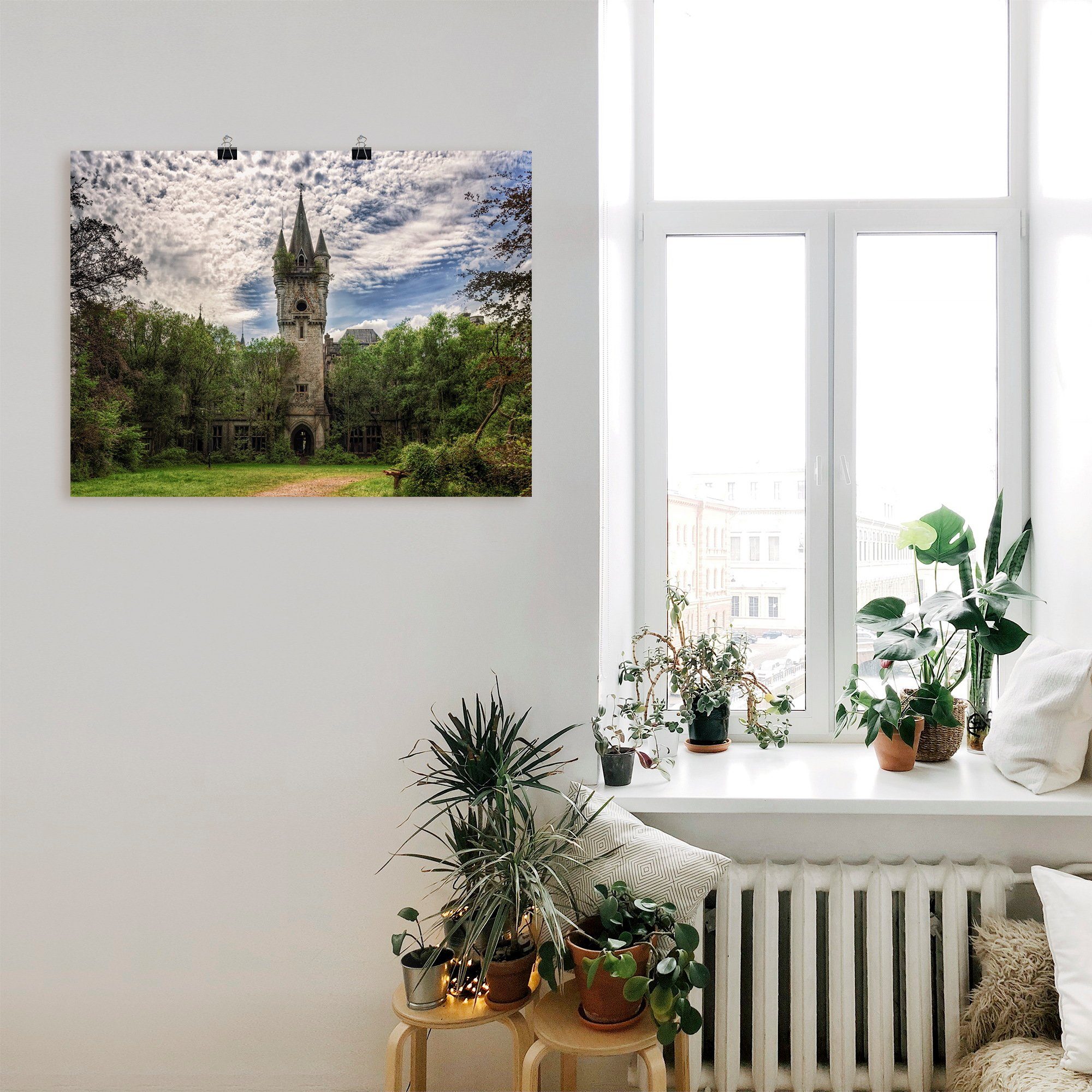 Artland Artprint Verlaten kasteel Chateau - Lost Place als artprint op linnen, poster in verschillende formaten maten