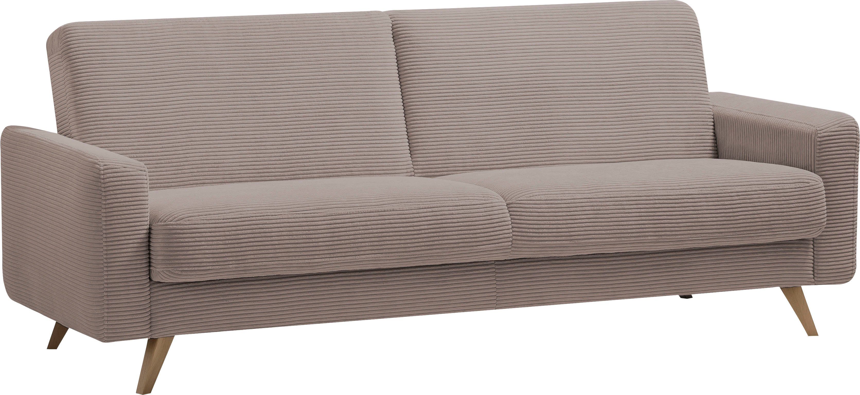 exxpo - sofa fashion 3-zitsbank Samso, elegant en comfortabel, actuele cord bekleding, kantelbank