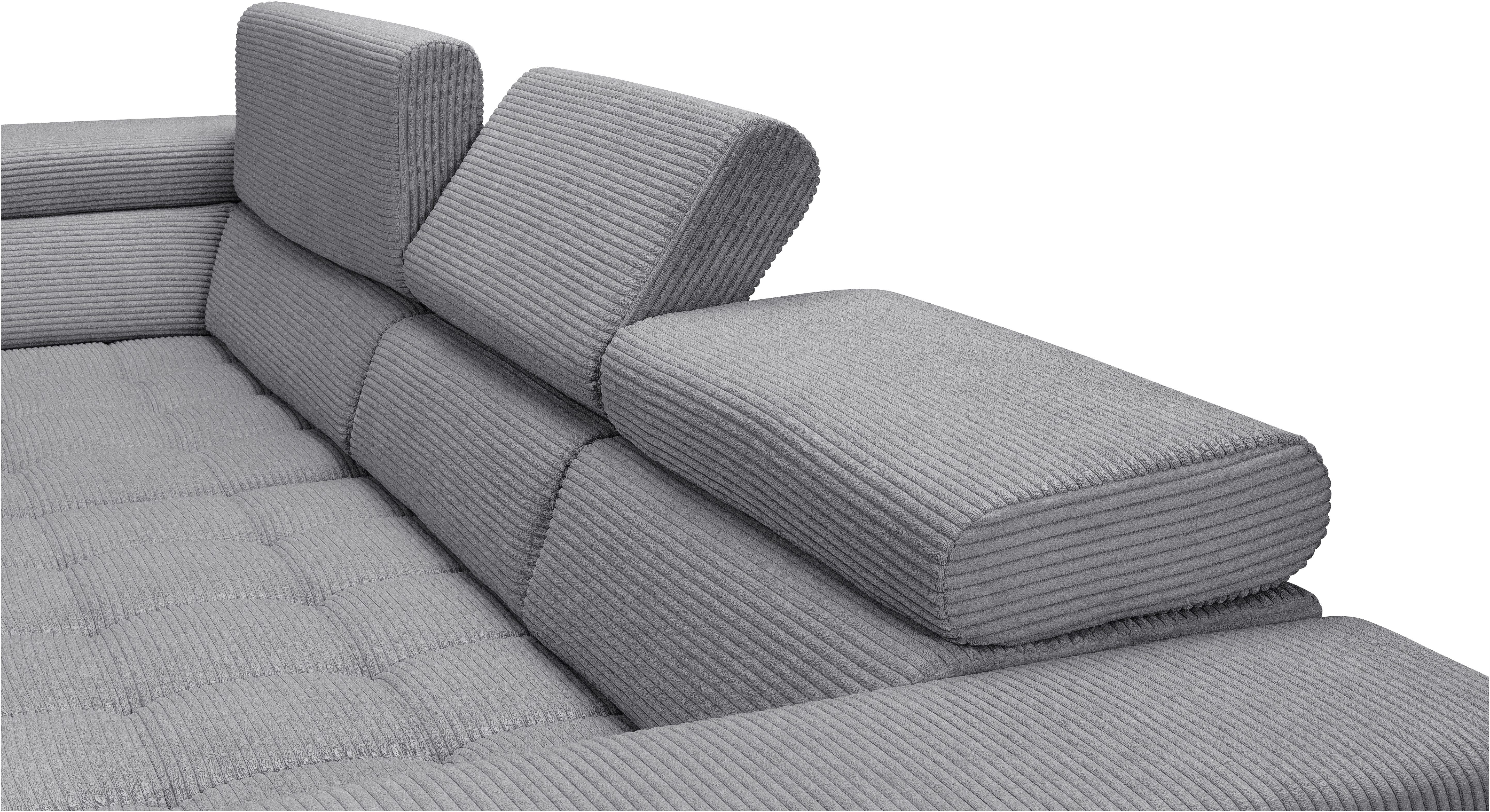 exxpo - sofa fashion Hoekbank Elianos, hoog zitcomfort, verfijnde kruisstepping in de zitting, L-vorm
