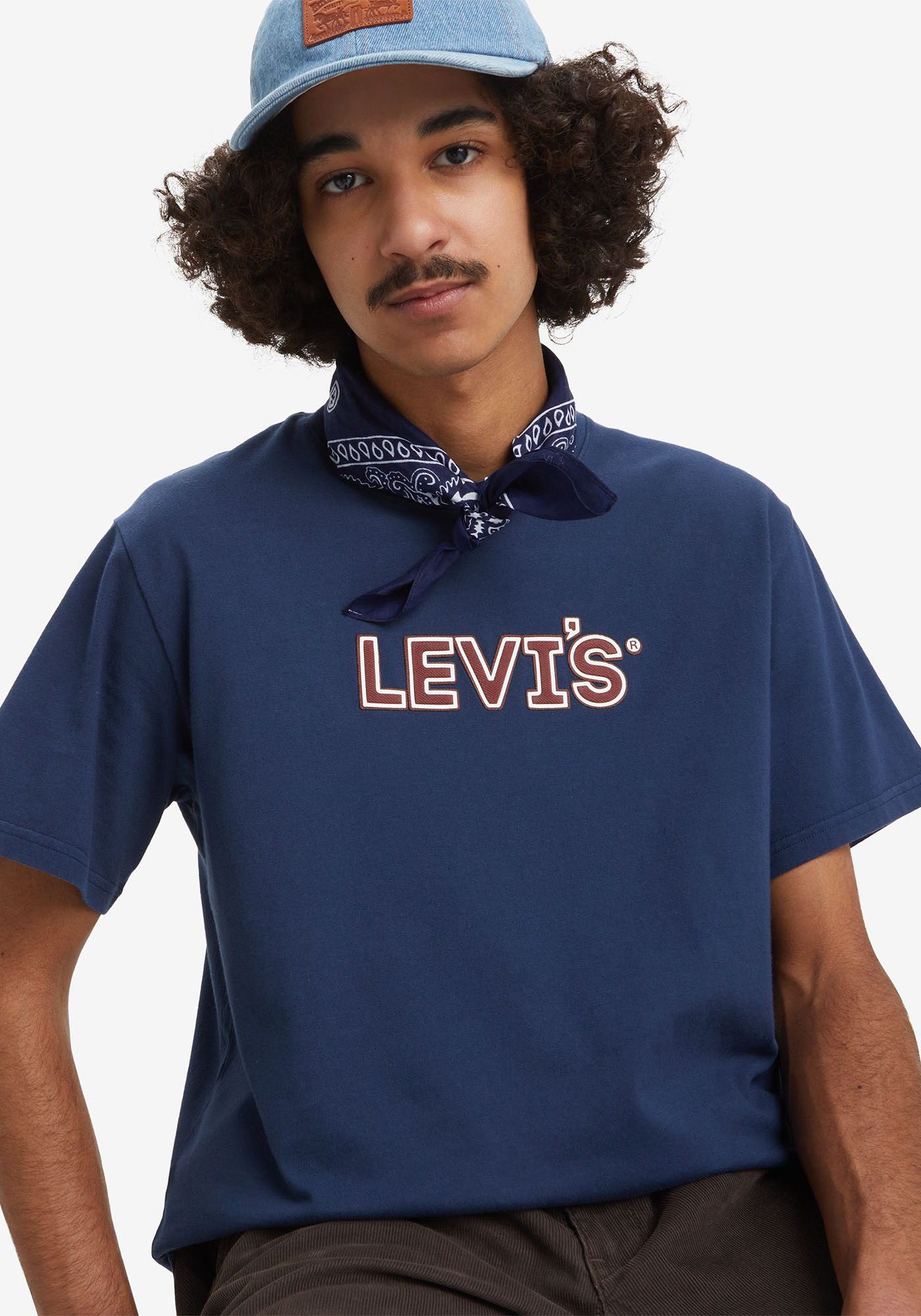 Levi's Shirt met print RELAXED FIT TEE met -opschrift