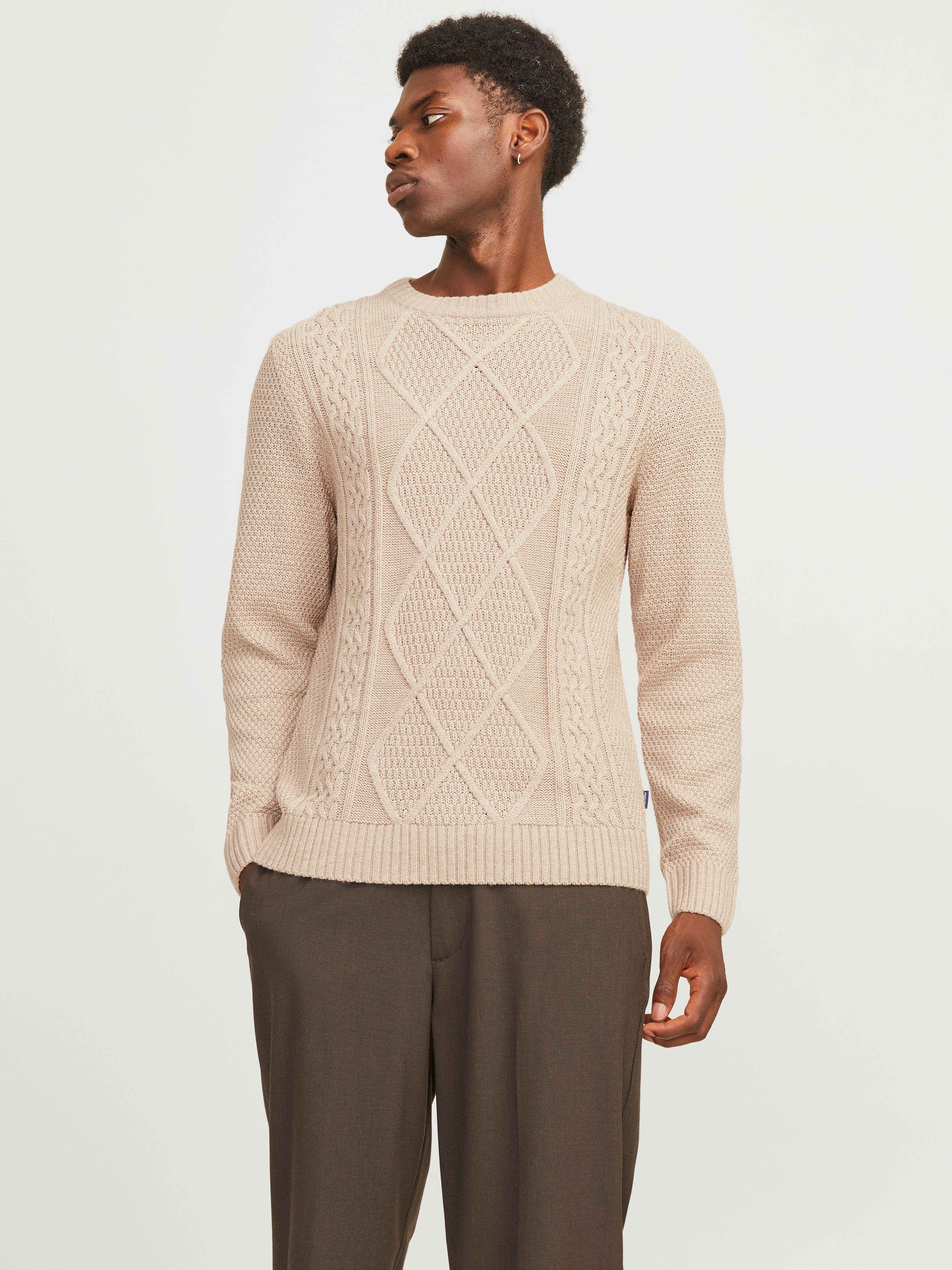 Jack & Jones Trui met ronde hals JPRBLUDIOGO CABLE KNIT LN