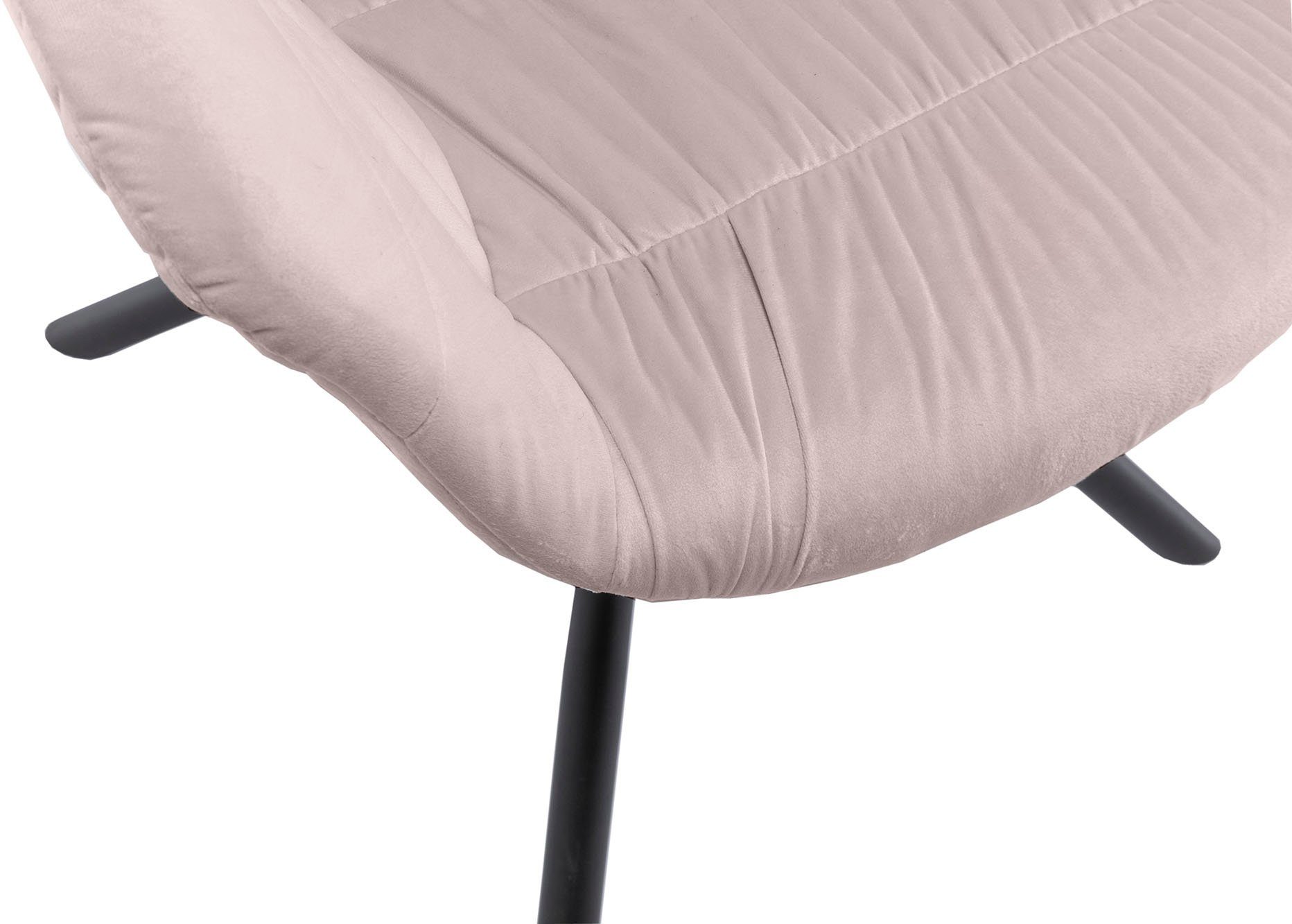 SalesFever Eetkamerstoel Rimini armstoel, achterkant met honingraatstiksel Eetkamerstoel, achterkant met honingraatstepping, 360° draaifunctie (1 stuk)