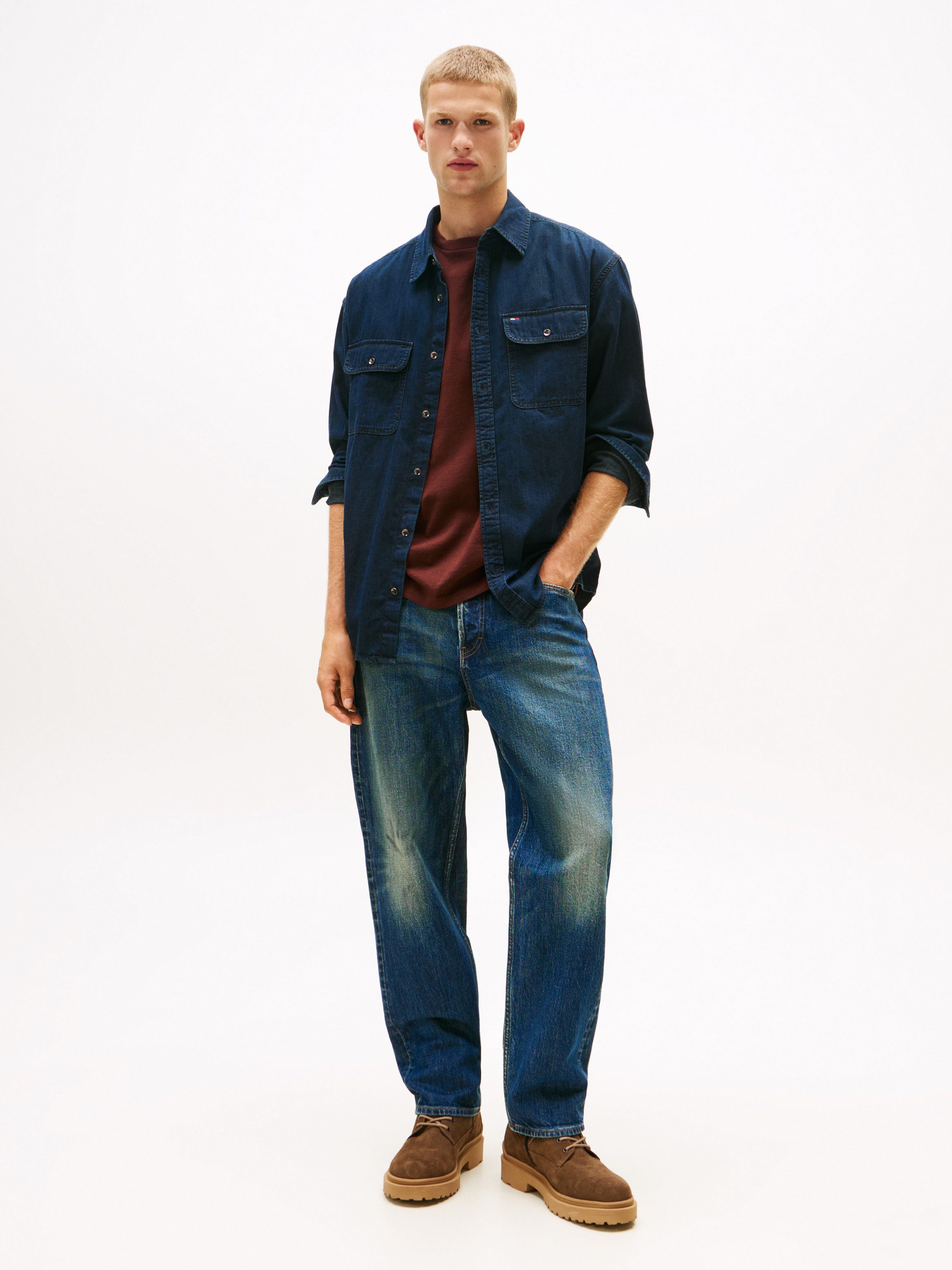 TOMMY Jeans overhemd RELAXED DENIM SHIRT
