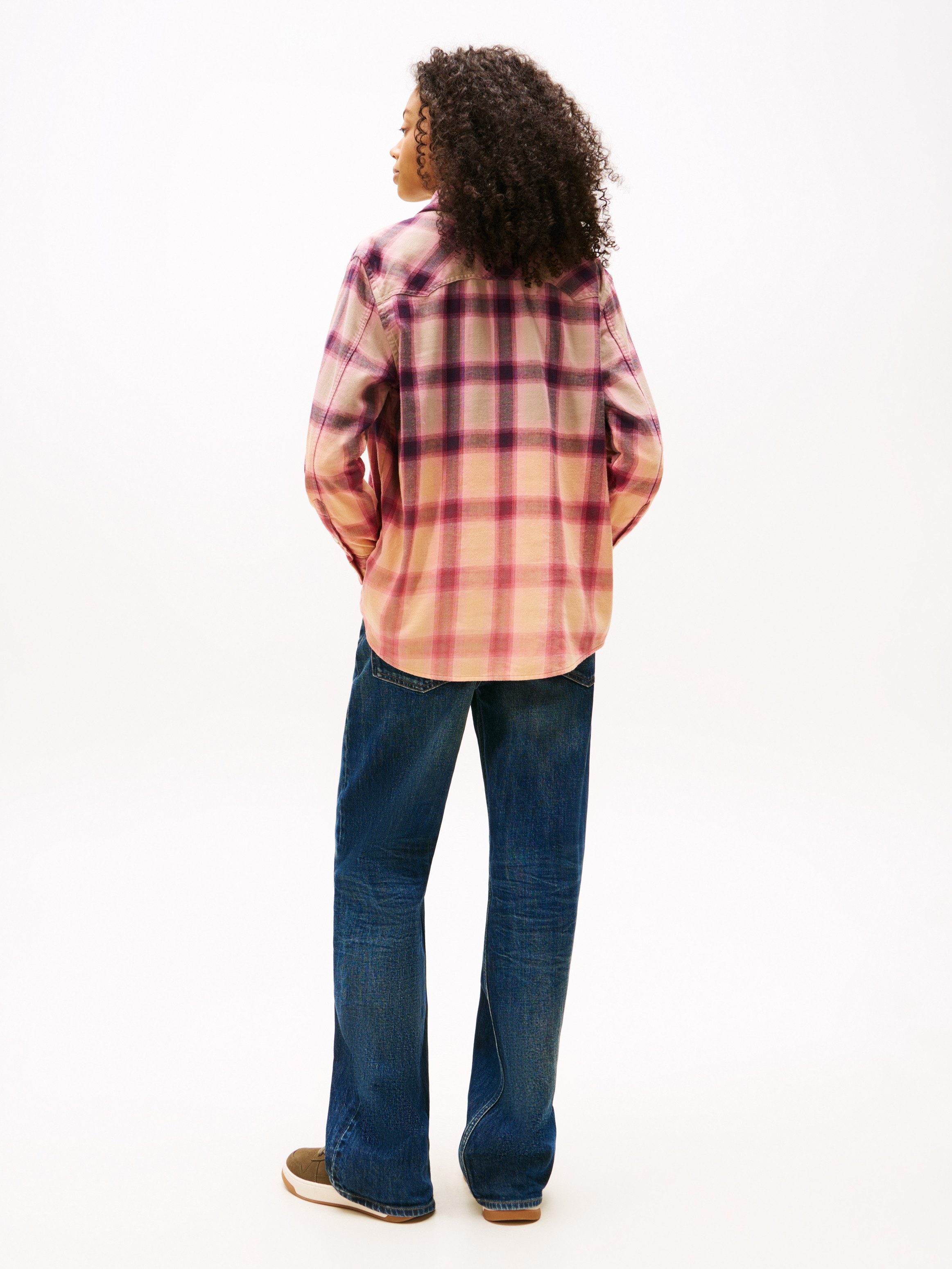 TOMMY JEANS Flanellen blouse TJW RLX FLANNEL SHIRT in zachte flanel-kwaliteit