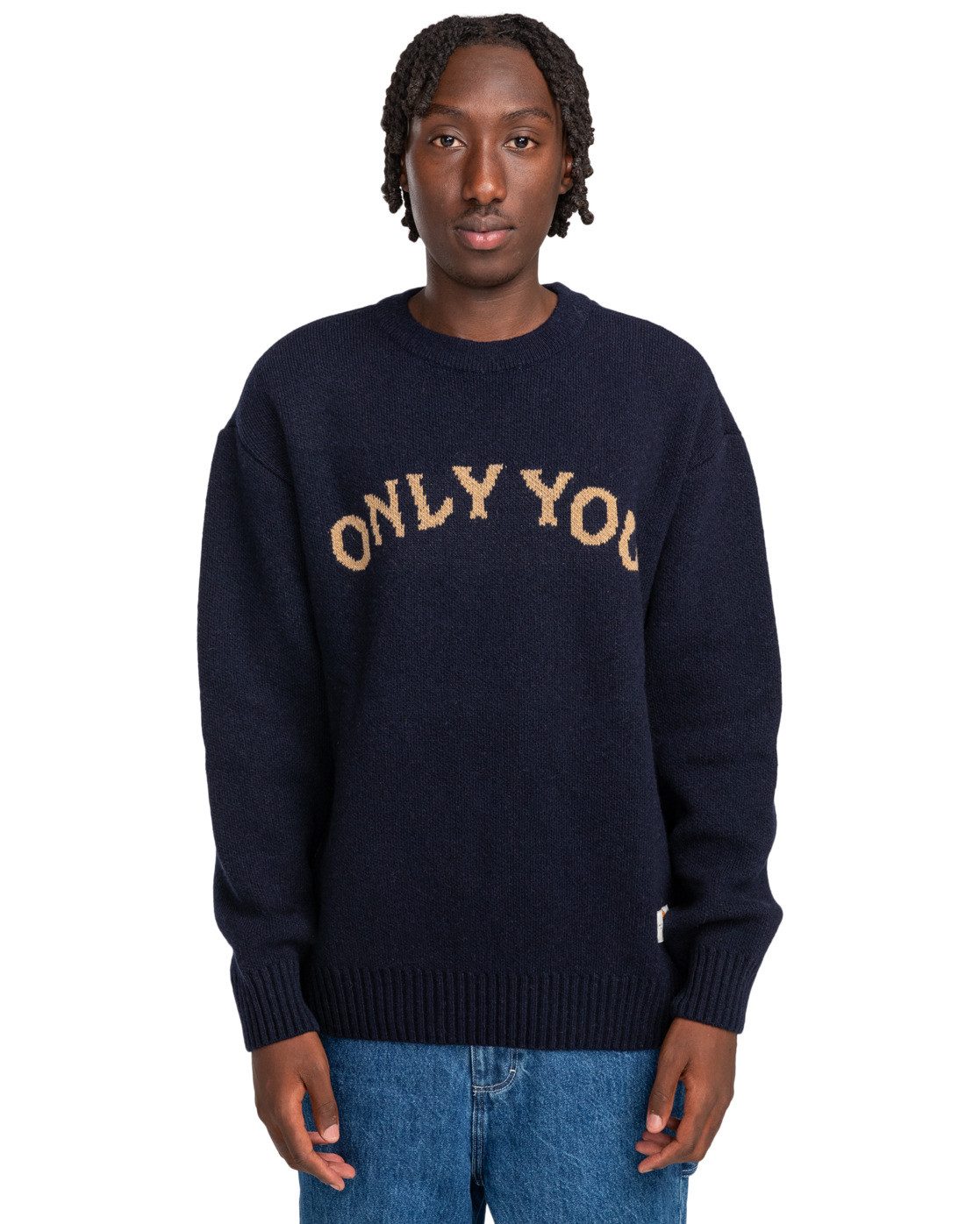 Element Wollen trui Smokey Bear x Element Oy Jacquard heren truien maat L blauw