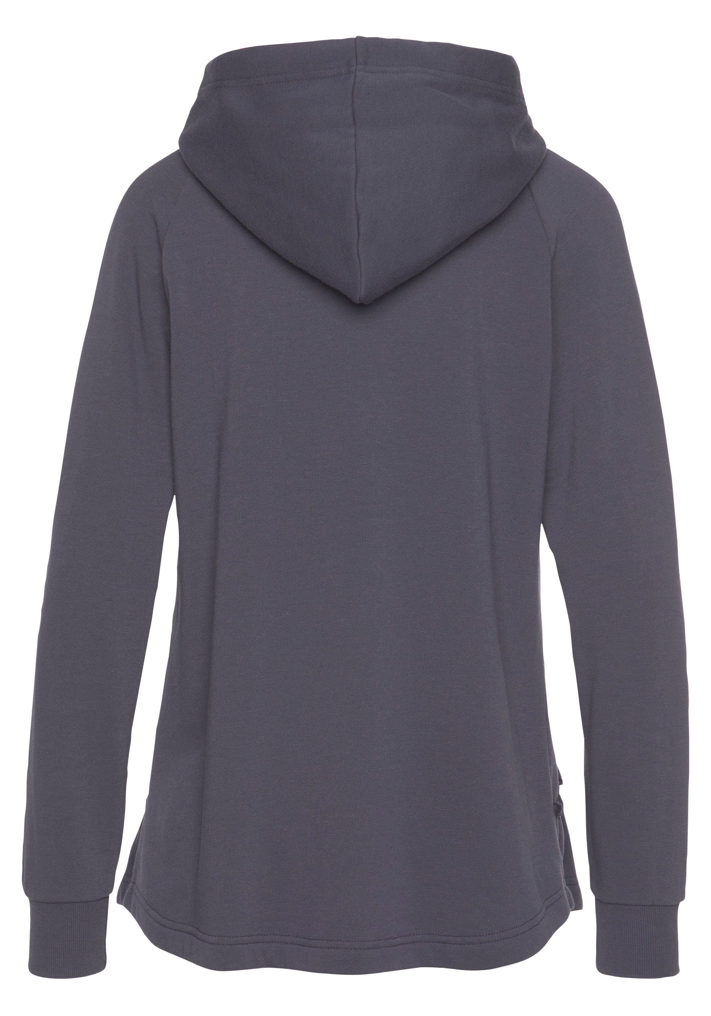 Lascana Hoodie met ruches, loungepak, hoodie
