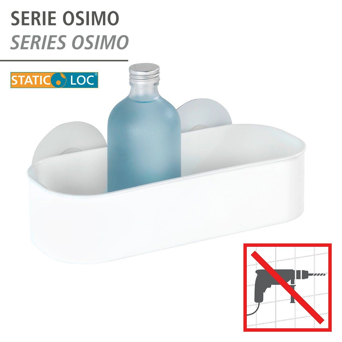 WENKO Badkamerrekje Static-Loc® Osimo Bevestigen zonder boren