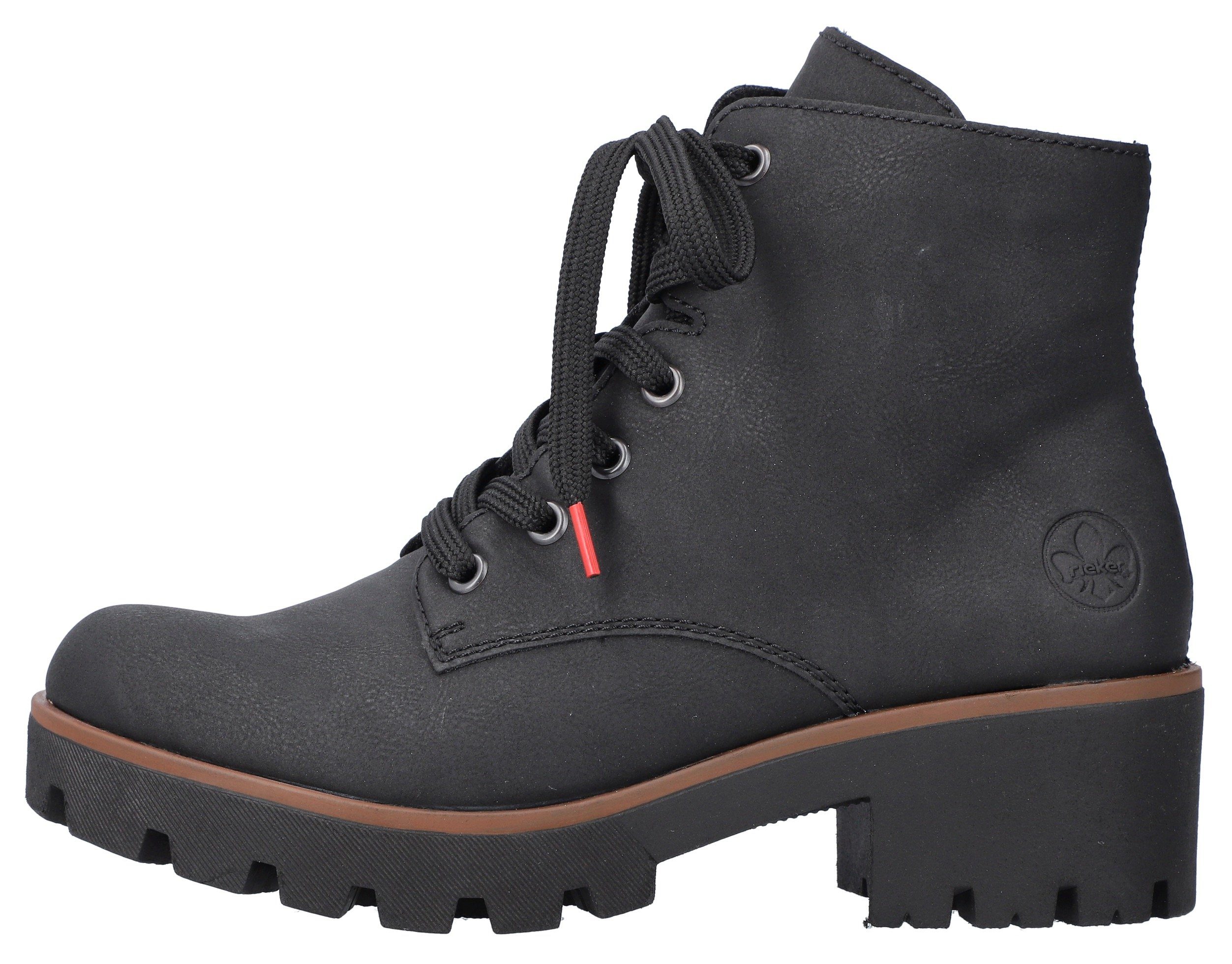 Rieker Veterlaarsjes , veterschoenen, outdoorankle boots met robuuste profielzool