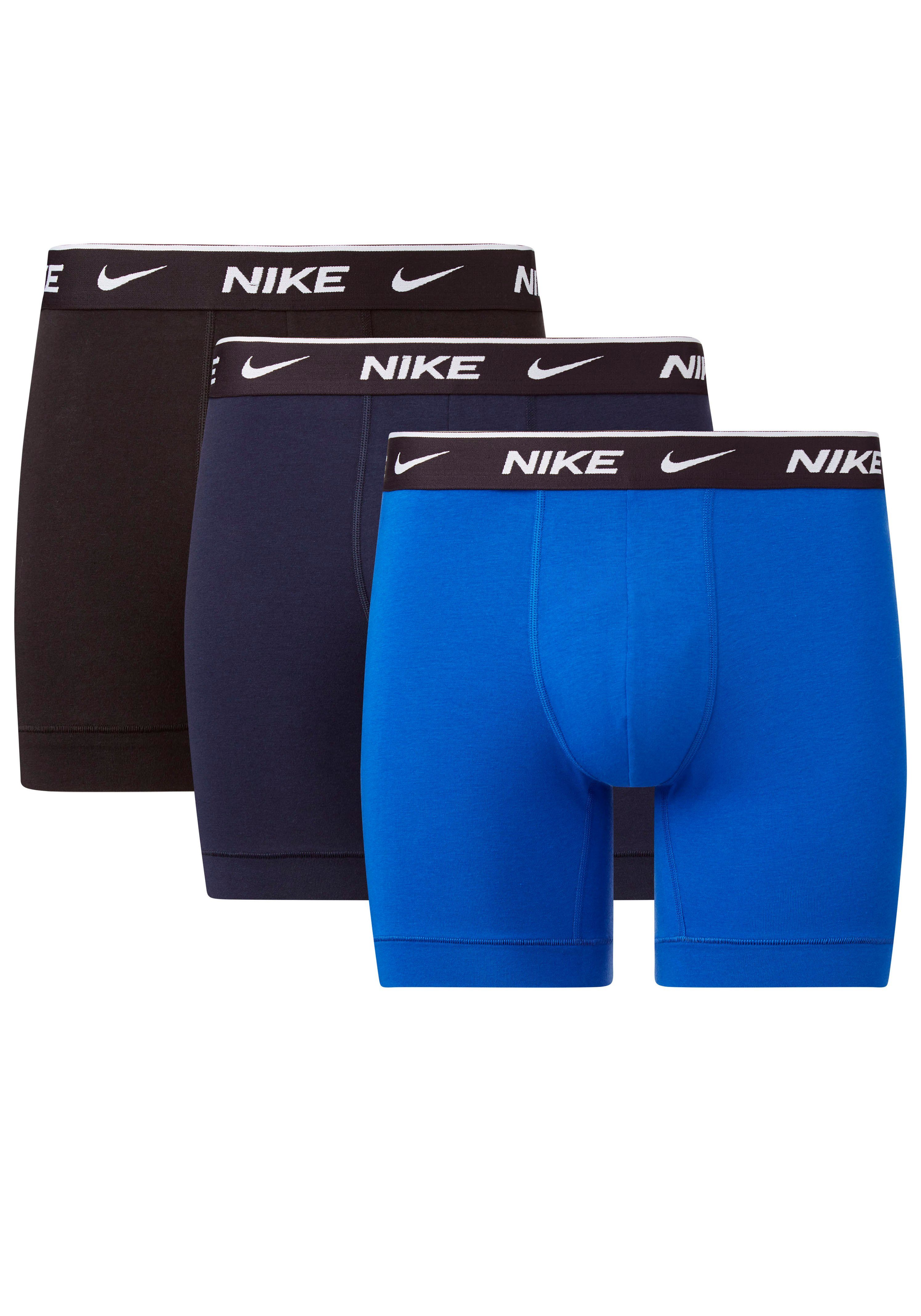 NIKE Underwear Boxershort BOXER BRIEF 3PK met bijzonder lange pijpen en nike logo-elastiek (3 stuks)