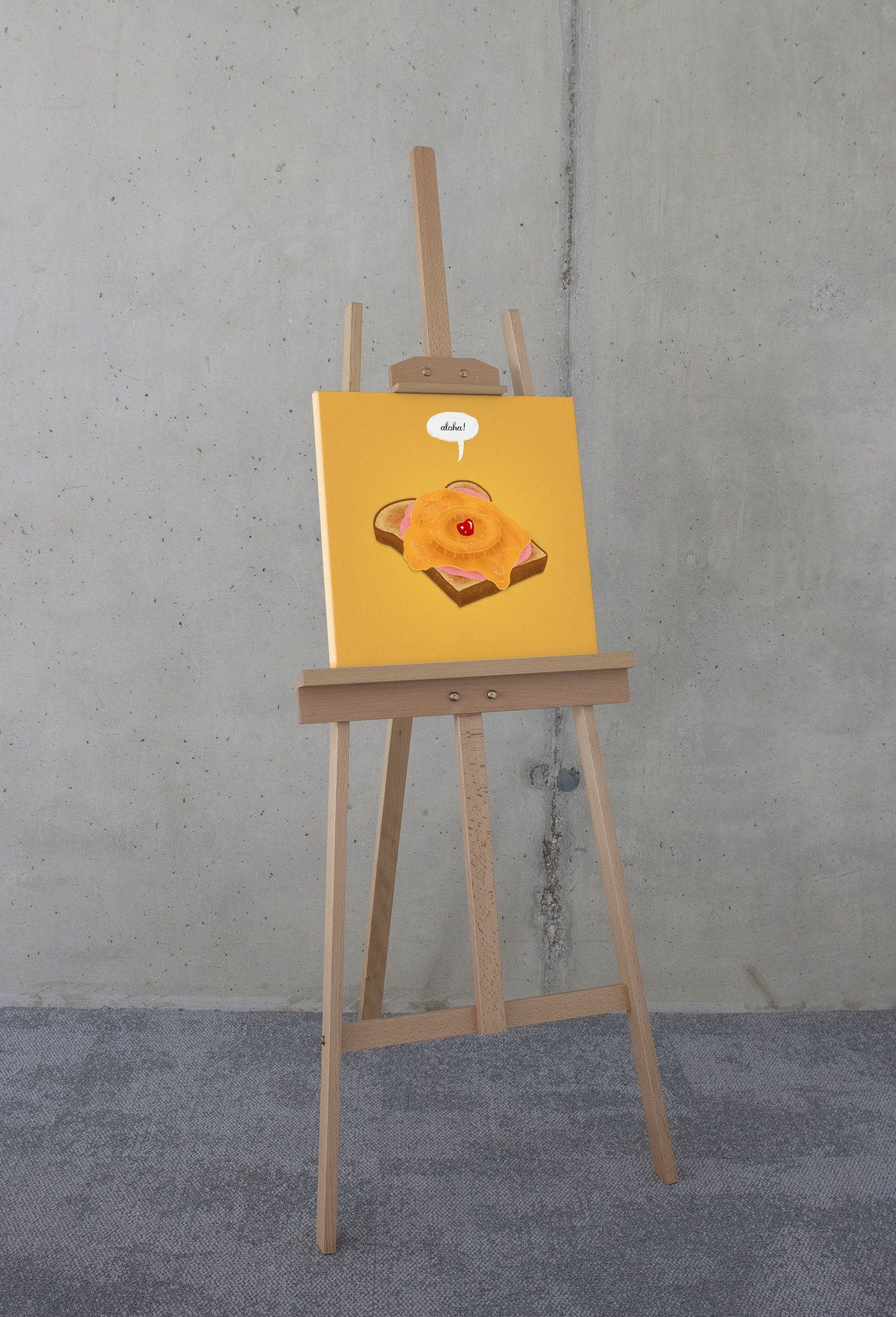 Komar Artprint op linnen Toast Hawaii - Afmeting 40 x 40 cm (1 stuk)